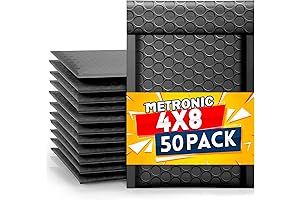 Metronic 4x8 Black Bubble Mailers #000: Reliable and Protective Shipping Envelopes