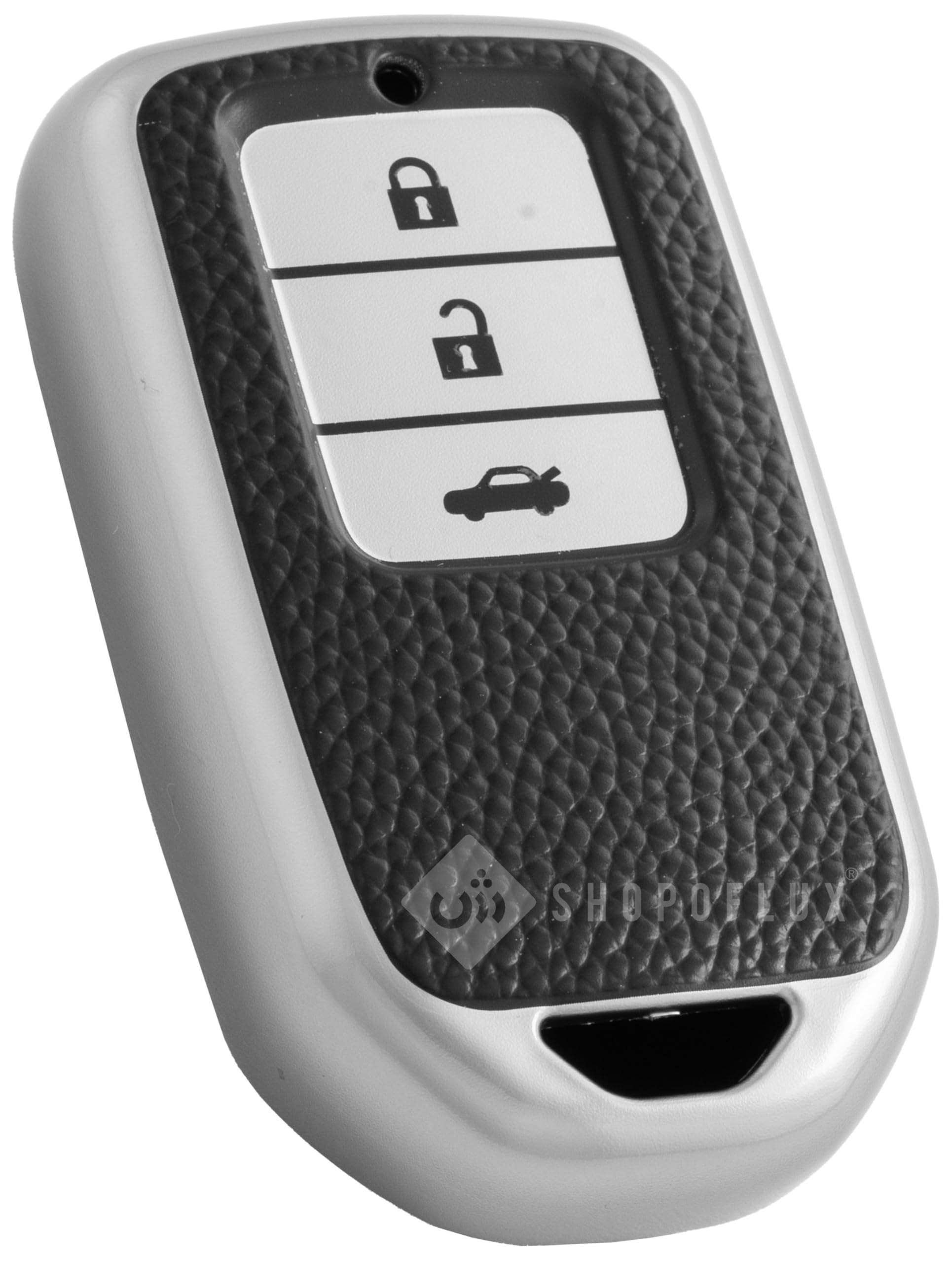 SHOPOFLUX Leather TPU Key Cover Compatible for Honda Elevate | City | Amaze | WRV | CRV | Jazz | 3 Button Smart Key-image-44