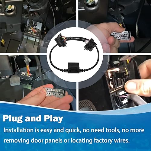 Miniatura 3 de E-cowlboy 76405-01A para arnés Plug N Play Pass Thru Negro Clip en enchufe OBD (para Ram y Toyota solamente)