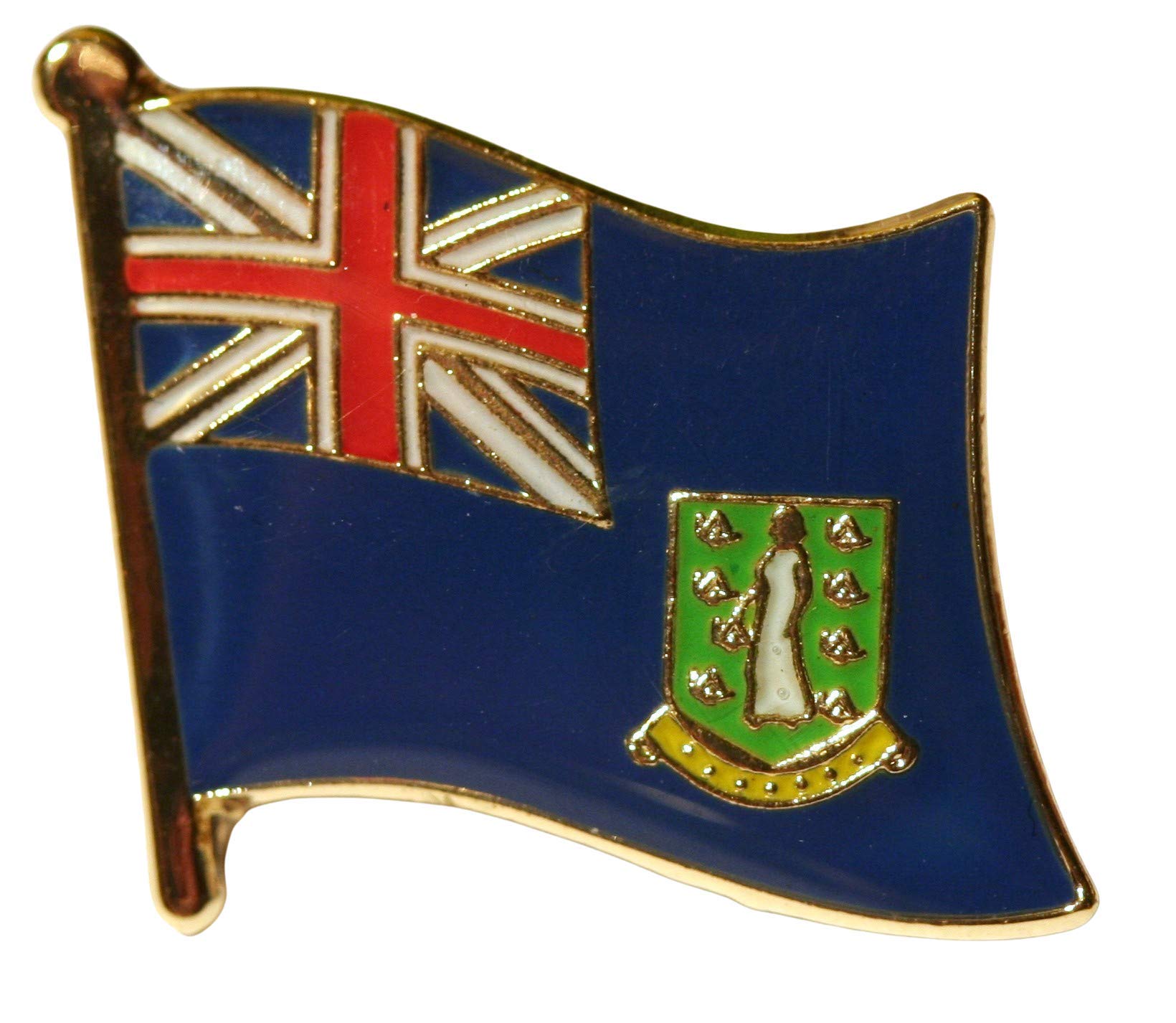 Buxton's Badges Multiple British Virgin Islands Flag Pin Badge