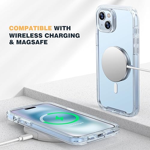 Miniatura 54 de Diaclara - Funda diseñada para iPhone 14 Pro Max, resistente, de cuerpo completo, con protector de pantalla sensible al tacto y antiarañazos + Blanco