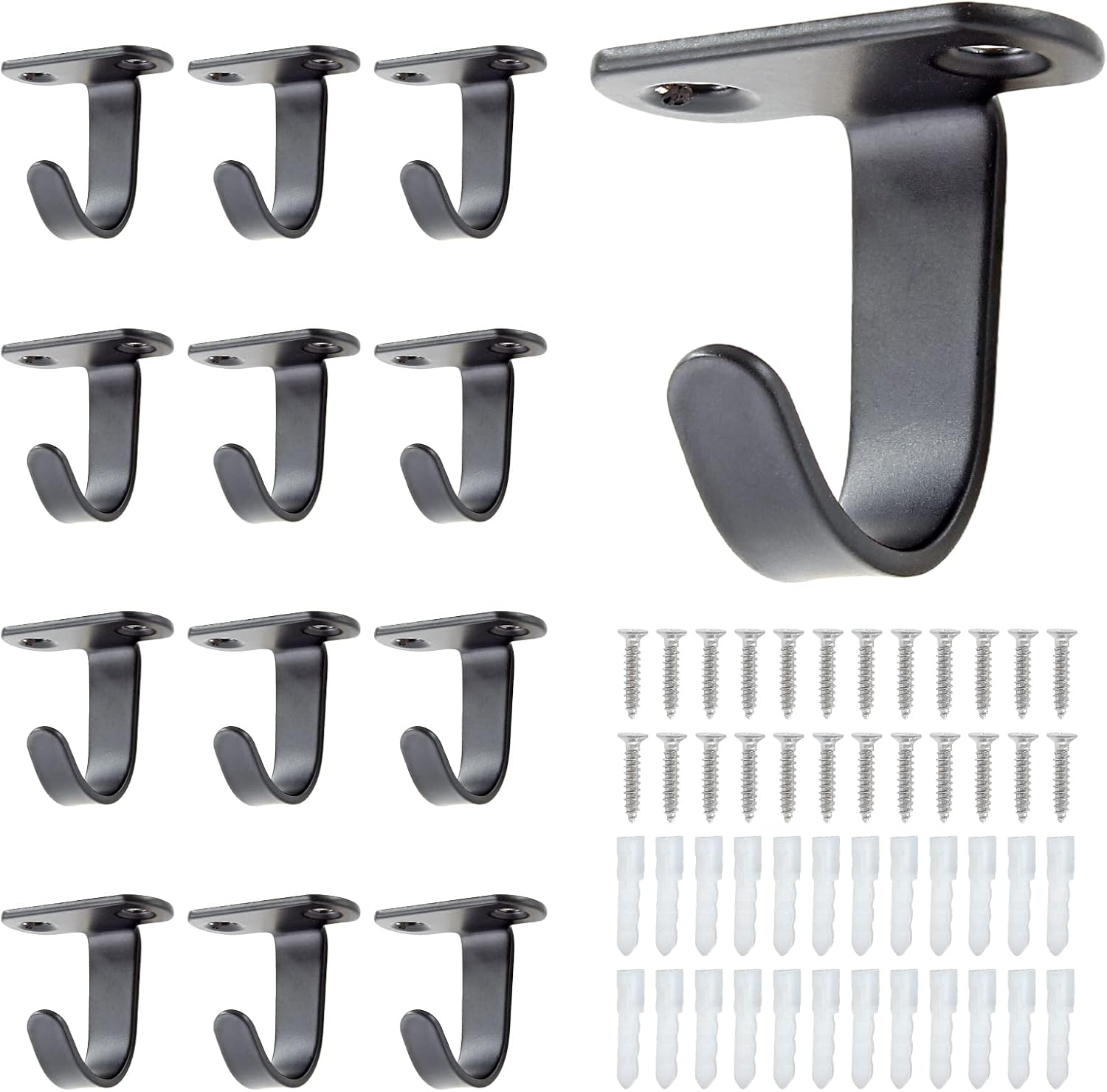Unlorspy 12PCS Stainless Steel UnderShelf Coat Hook with