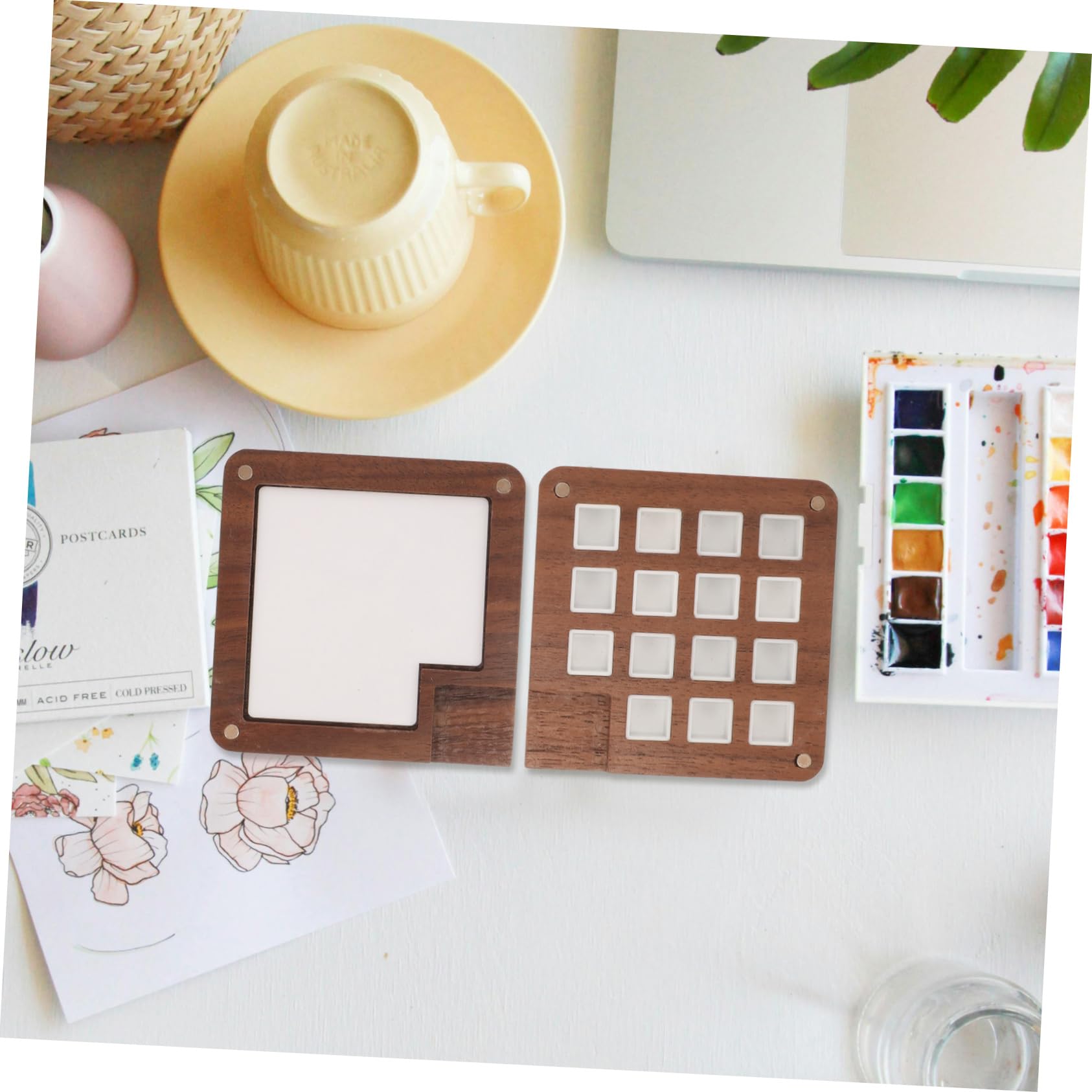 Artibetter 5pièces Boîte à Pigments Aquarelle Palette De Mélange Portable Compartiments pour Gouache Et Peinture Rangement Pratique pour Artistes