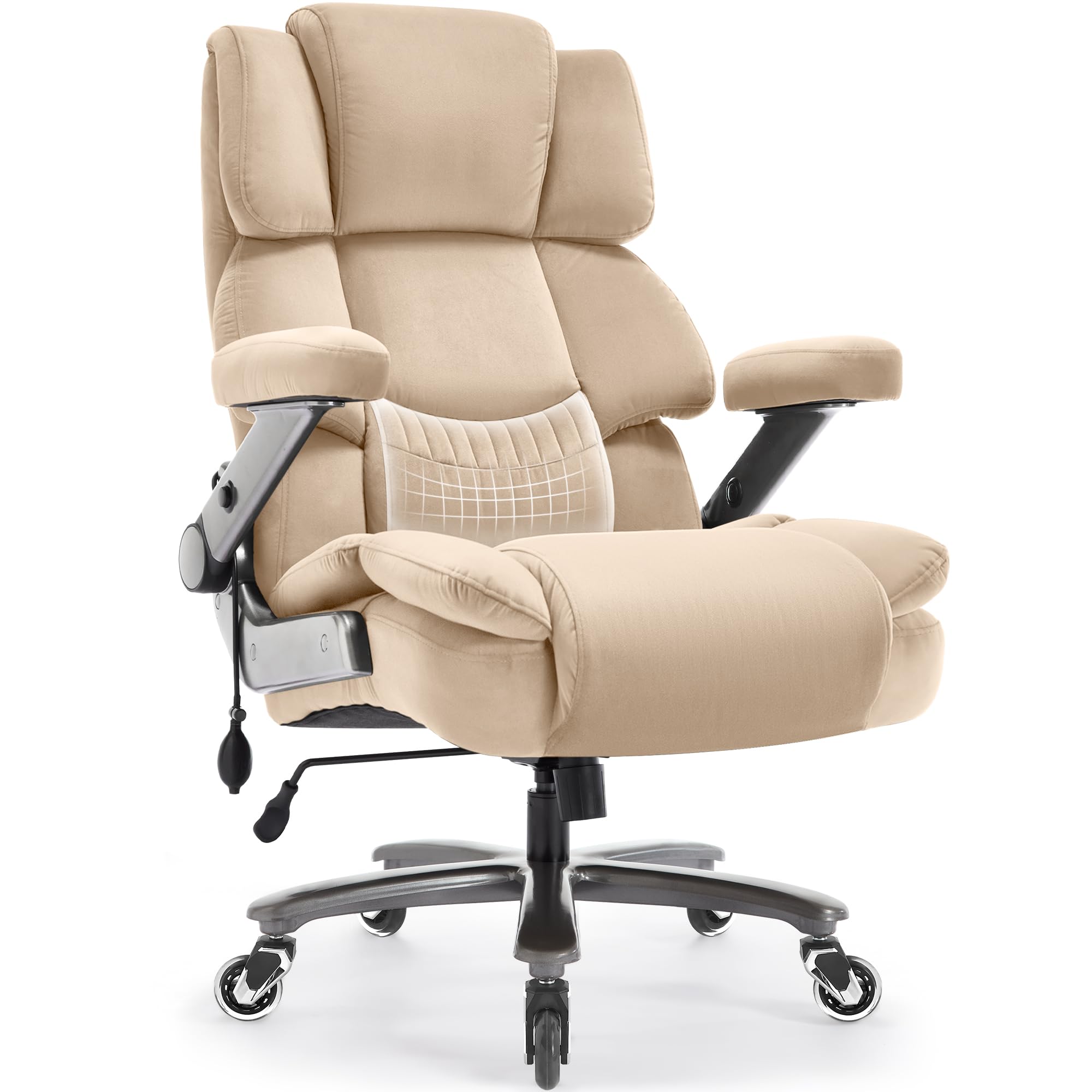 Big And Tall Office Chair 700lbs Fabric High Back Executive