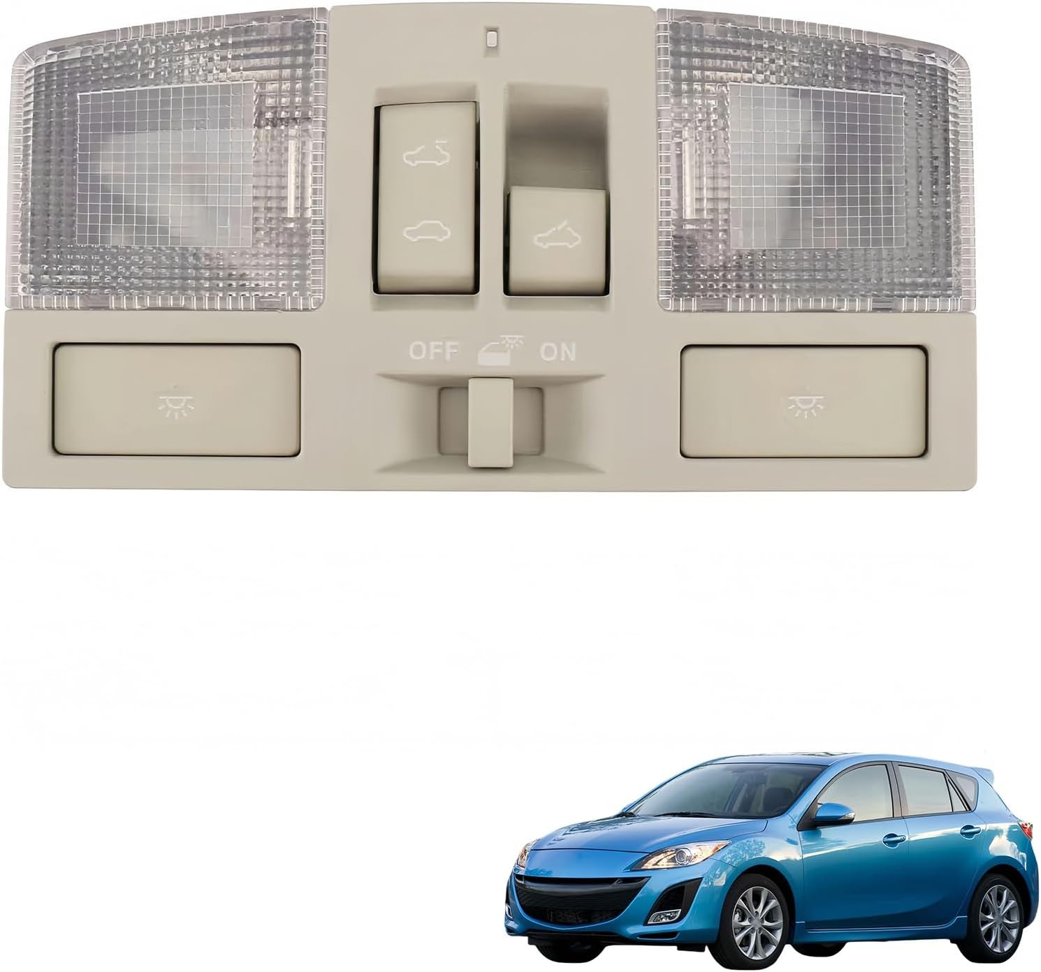 1 Pcs Automotive Overhead Consoles, Compatible with Mazda 3 2010-2013 BBM6-69-970B-75, Overhead Console Dome