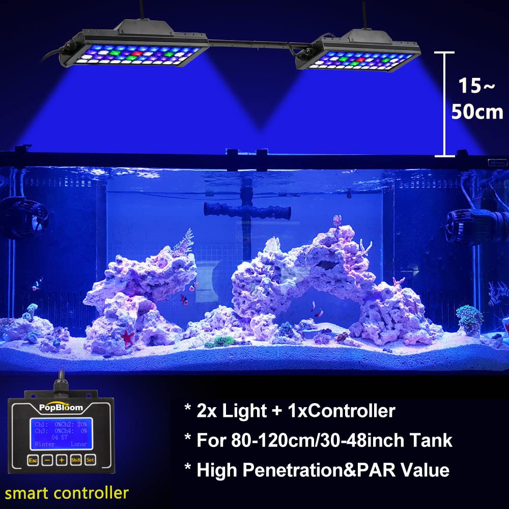 マサオ　サンゴ用ライト2個セット Amazon.co.jp: PopBloom Turing30 Reef 2 x Turing30 電灯+1 x 制御