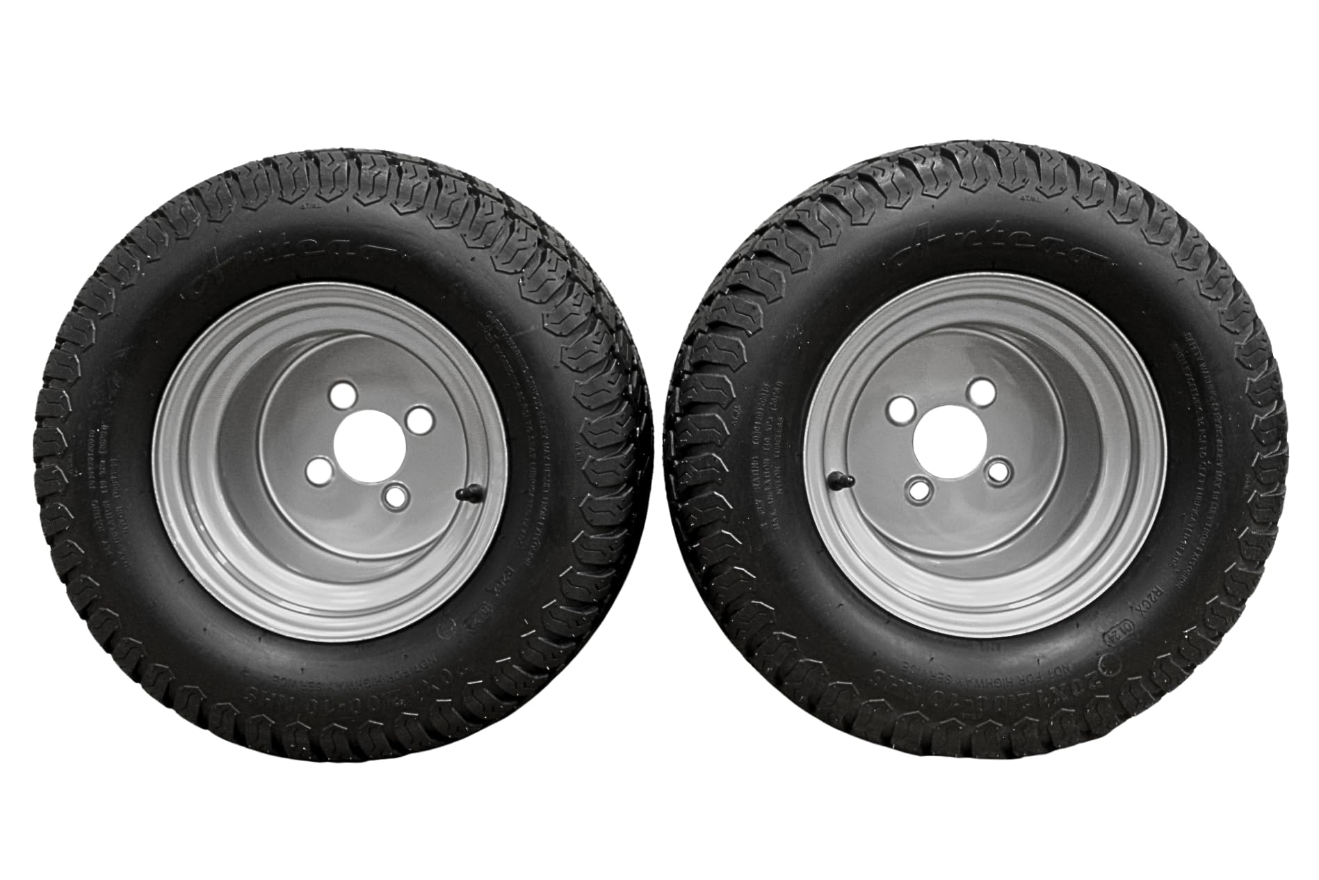 Amazon.com: (Set of 2) 20x12.00-10 with 10x8.5 Hustler Chrome 