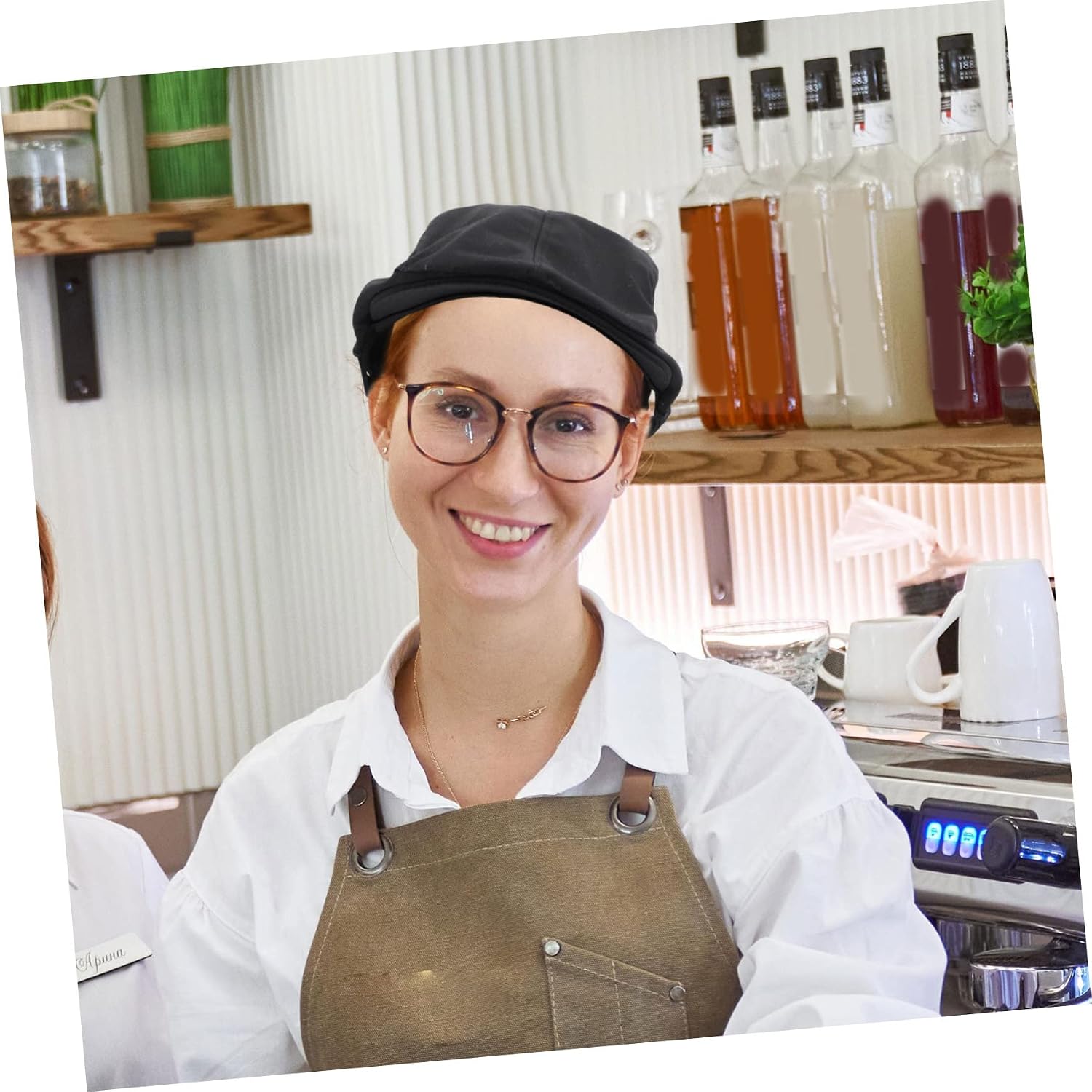 COLLBATH Chef Cabbie Hat Durable and Breathable Canvas Working Cap for Kitchen Restaurant and Outdoor Activities