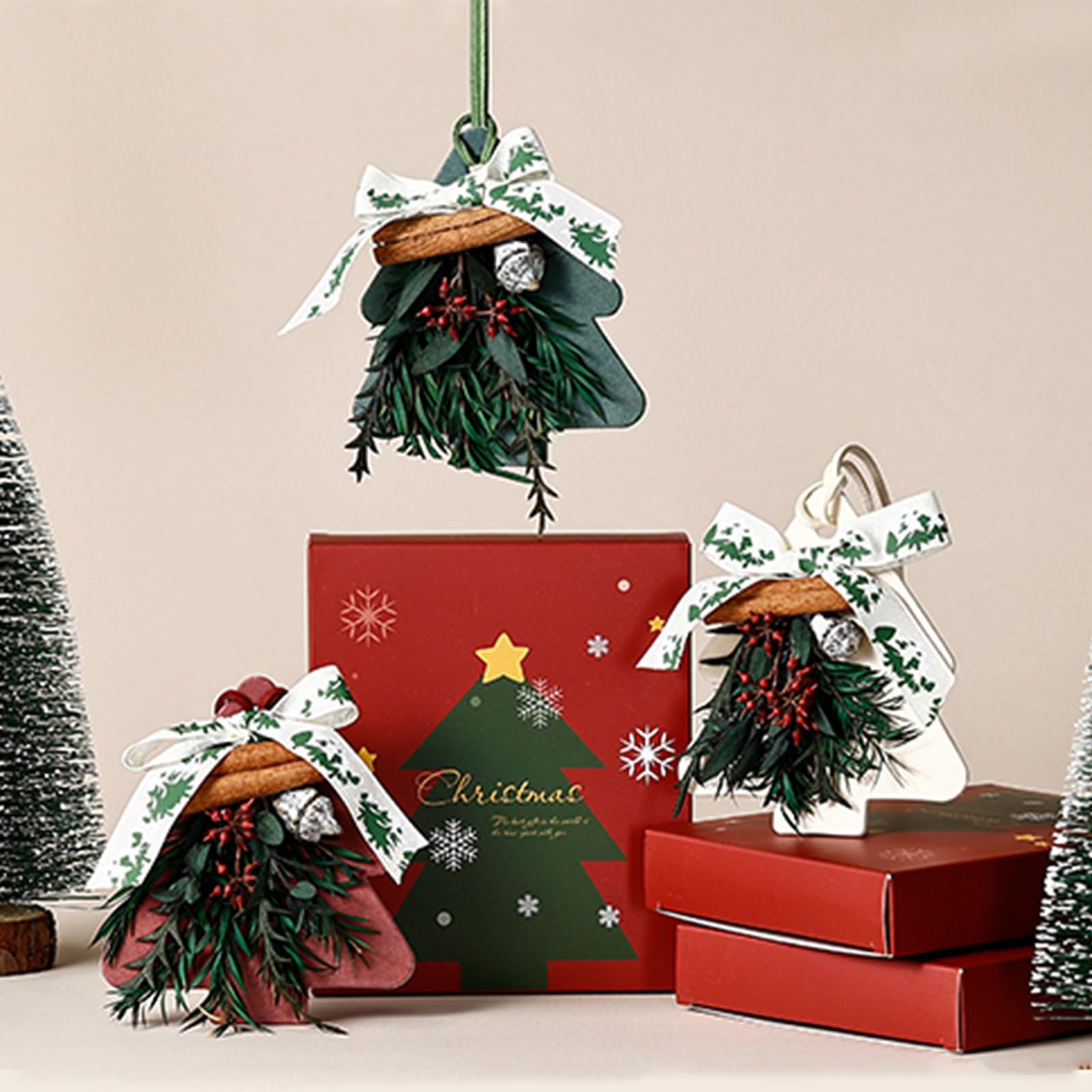 Photo 1 of Colomix Car Air Fresheners, Cute Christmas Decorations for Cars & Home, Scented Hanging Car Accessories 3 Scents, Long-Lasting, Handmade, Odor Eliminator For Car & Closet, Lovely Christmas Gift