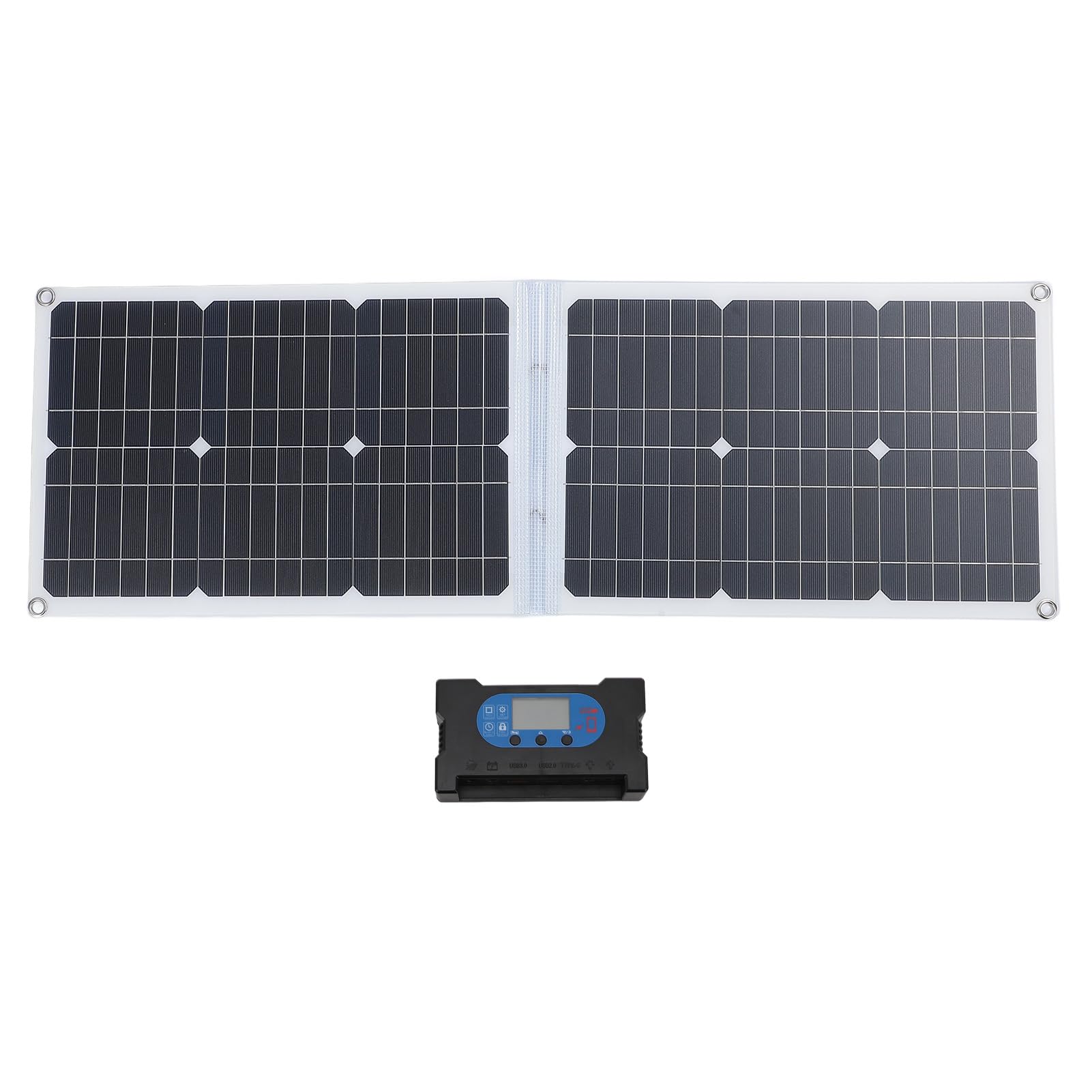KUIDAMOS Panneau de Chargeur Solaire Monocristallin 40W Haute efficacité avec Contrôleur pour Activités de Plein Air