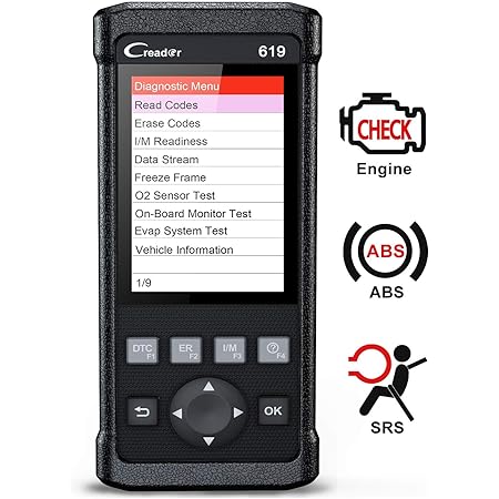Amazon Co Jp Launch Cr619 Abs Srs スキャナー 自動車 Obd2 スキャナー 診断コードリーダー すべてのobdii車用 エンジン確認 リセット用 Abs エアバッグ警告ライトパス エミッションテスト 文房具 オフィス用品