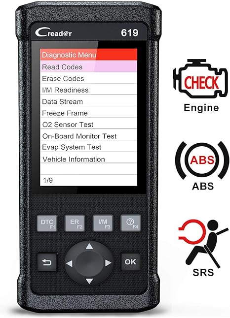 Amazon Co Jp Launch Cr619 Abs Srs スキャナー 自動車 Obd2 スキャナー 診断コードリーダー すべてのobdii車用 エンジン確認 リセット用 Abs エアバッグ警告ライトパス エミッションテスト 文房具 オフィス用品