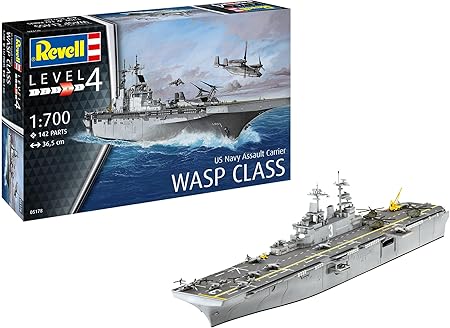 Revell 05178 Assault Carrier USS WASP Class 1:700 Scale Model Kit