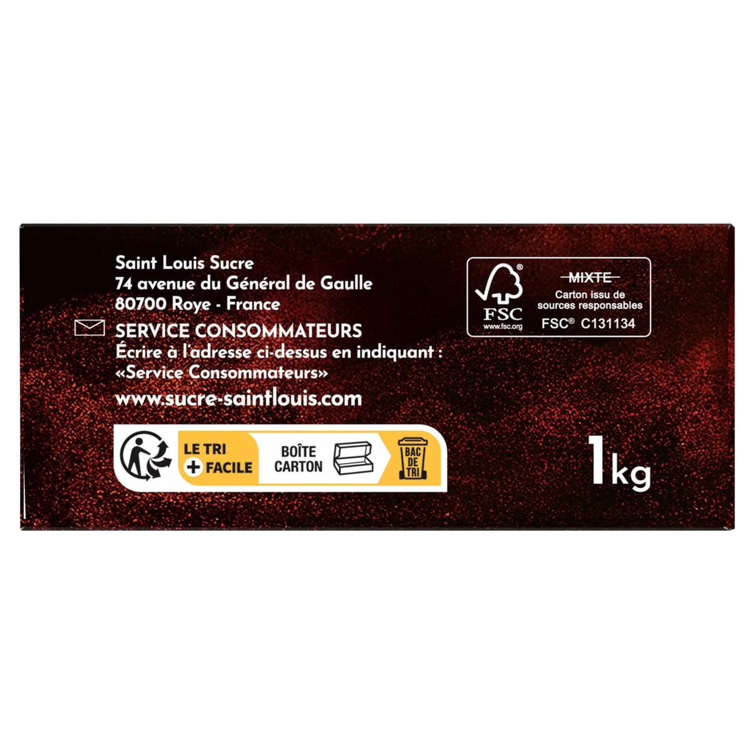 Saint Louis sucre petits morceaux spécial Espresso 1kg - Lot De 4 - Vendu Par Lot - Offre Spéciale
