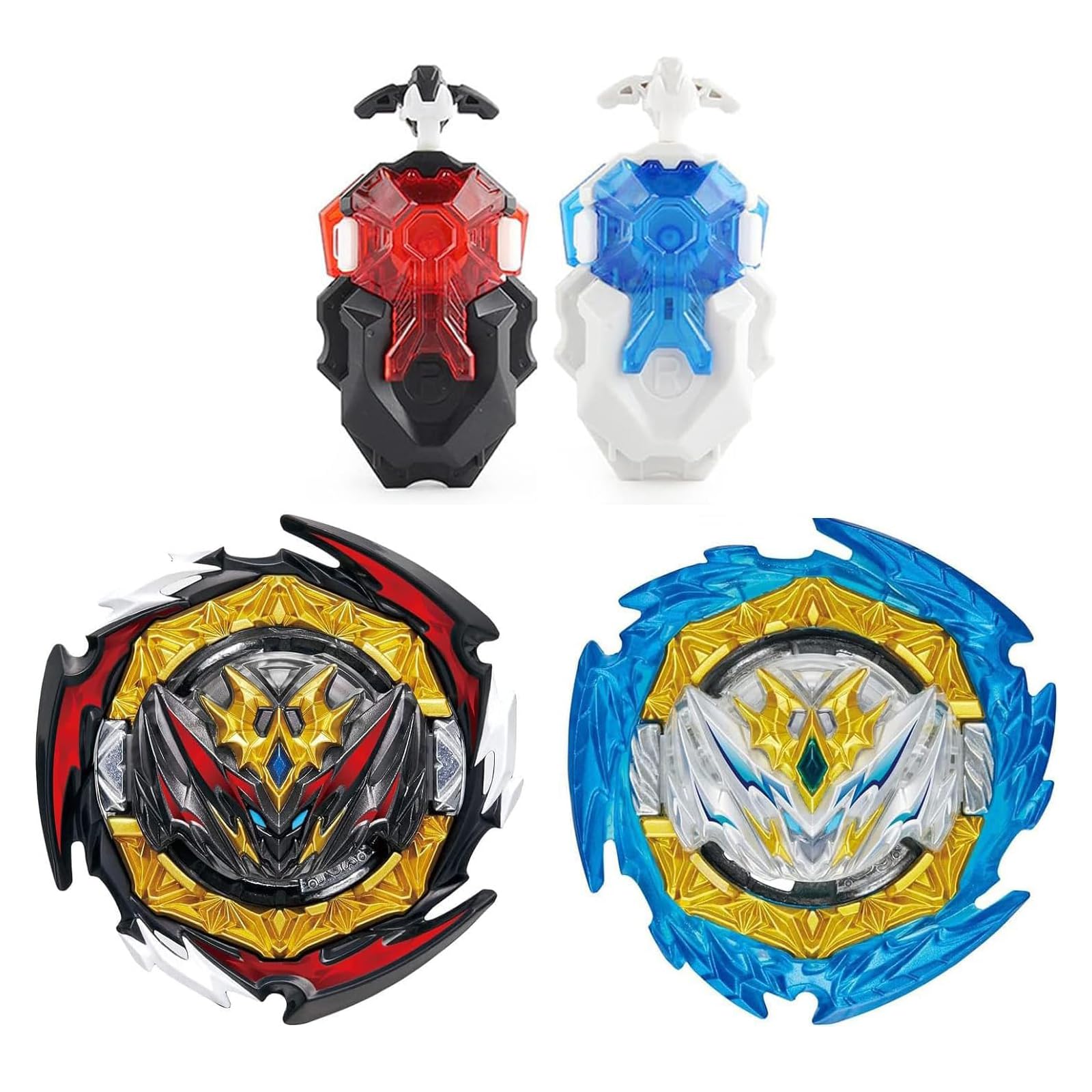 Gyro Battling Top Burst Gyro Toy Set, Launchers Combat Battling Game, Gift for Kids Children,B-180+B-194-1