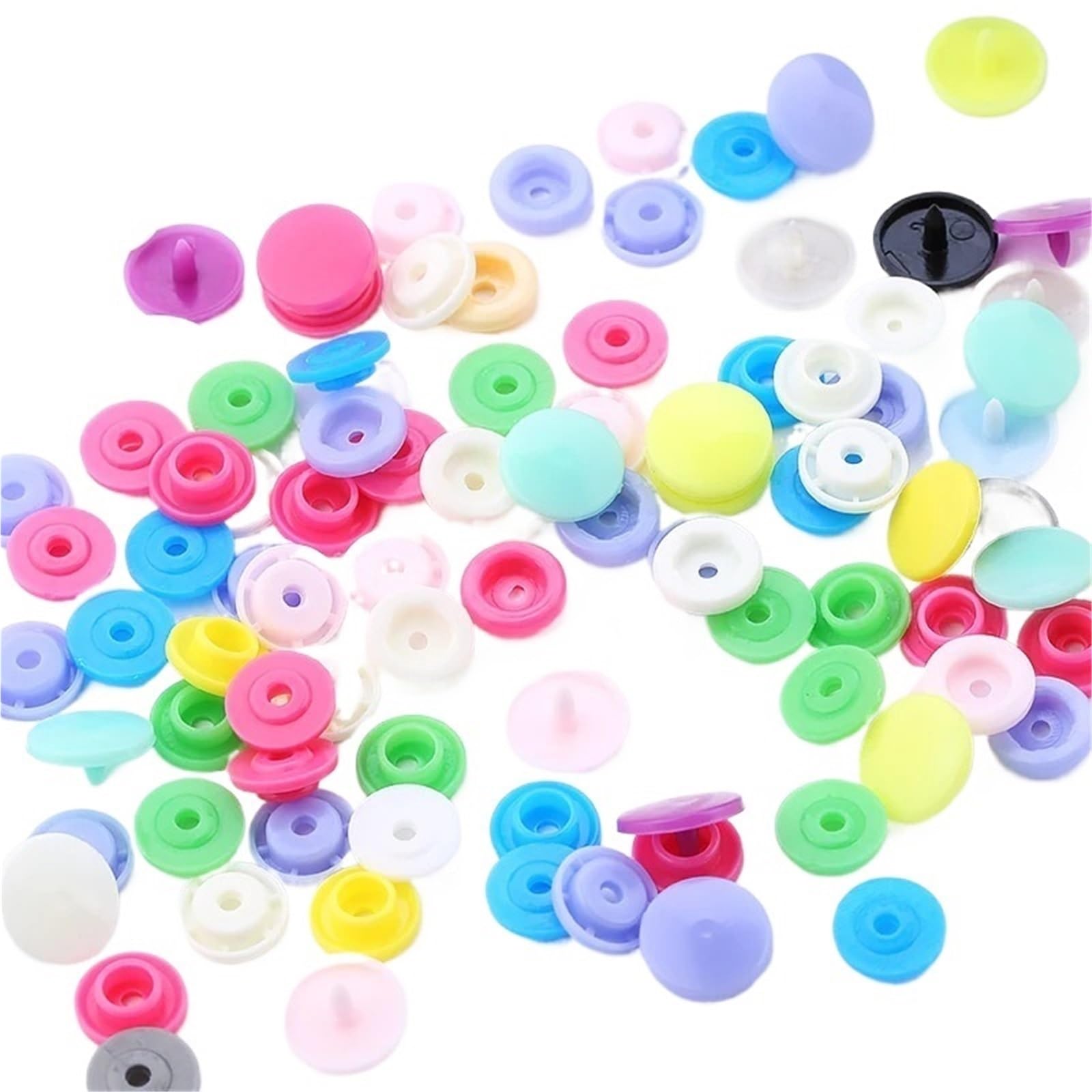Press Studs Snap Snap Buttons for Clothing T5 Plastic DIY Garment Press Stud Fasteners Used to Kids(Pink Snap Button)