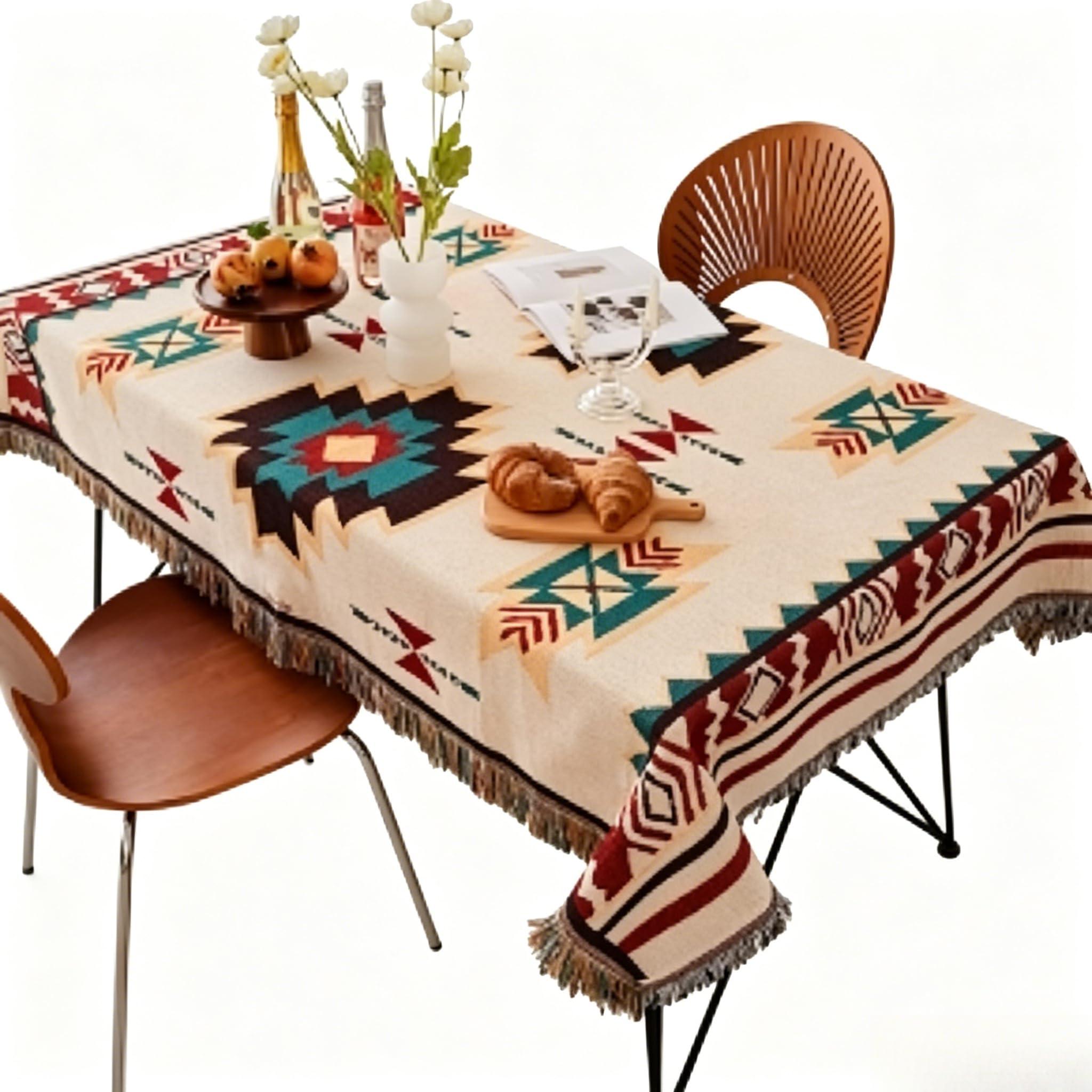 EDWNAS Waterproof Oilproof Coffee Table Tablecloth (Sucre,90x210cm)