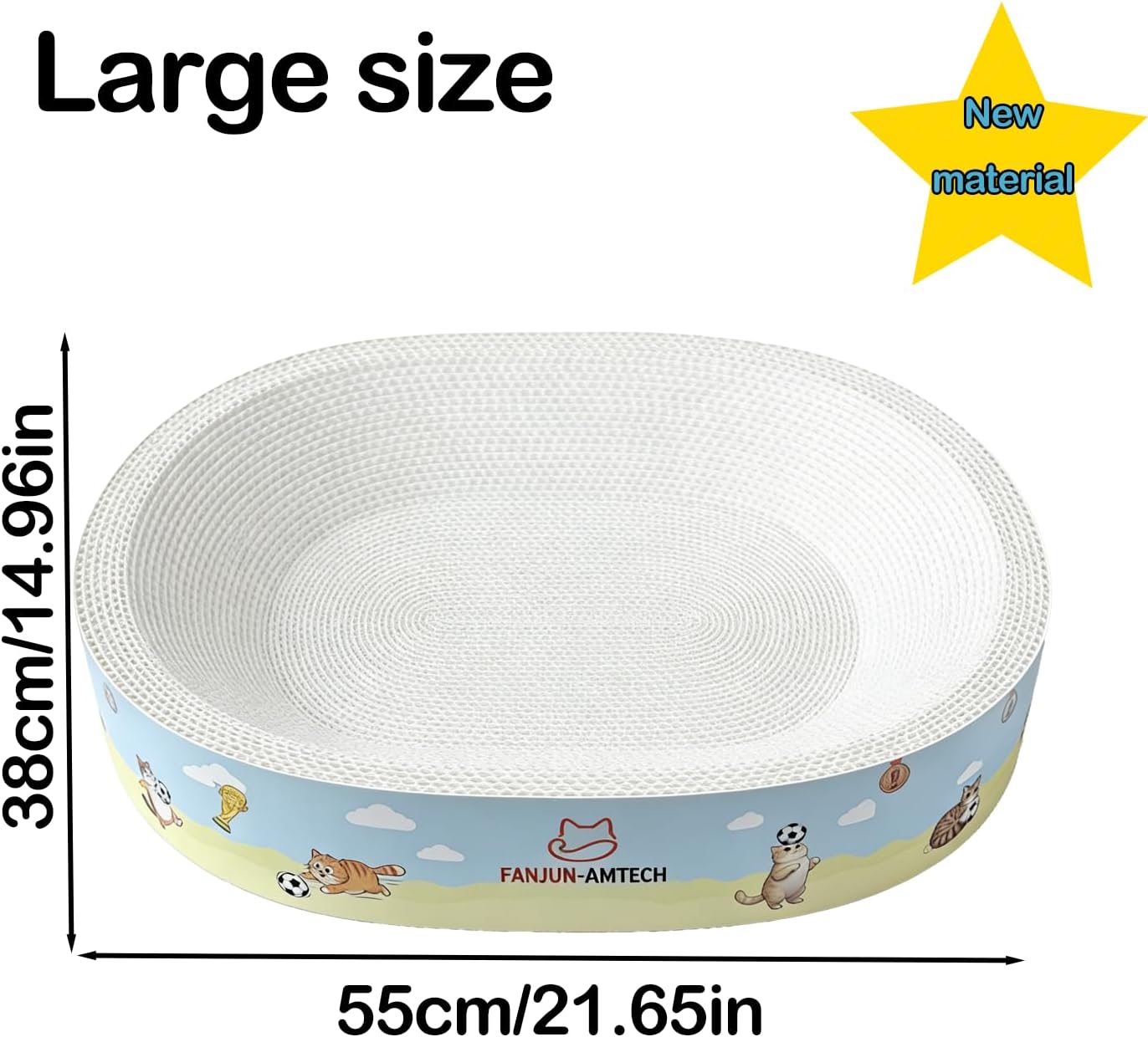 Soccer cat Scratcher Bed, No-Mess cat Scratching Board, Cat beds and cat Toys for Indoor Cats, High-Density Plant Fiber cat Scratch Furniture Protector, Stop Cats Eating Paper Craps