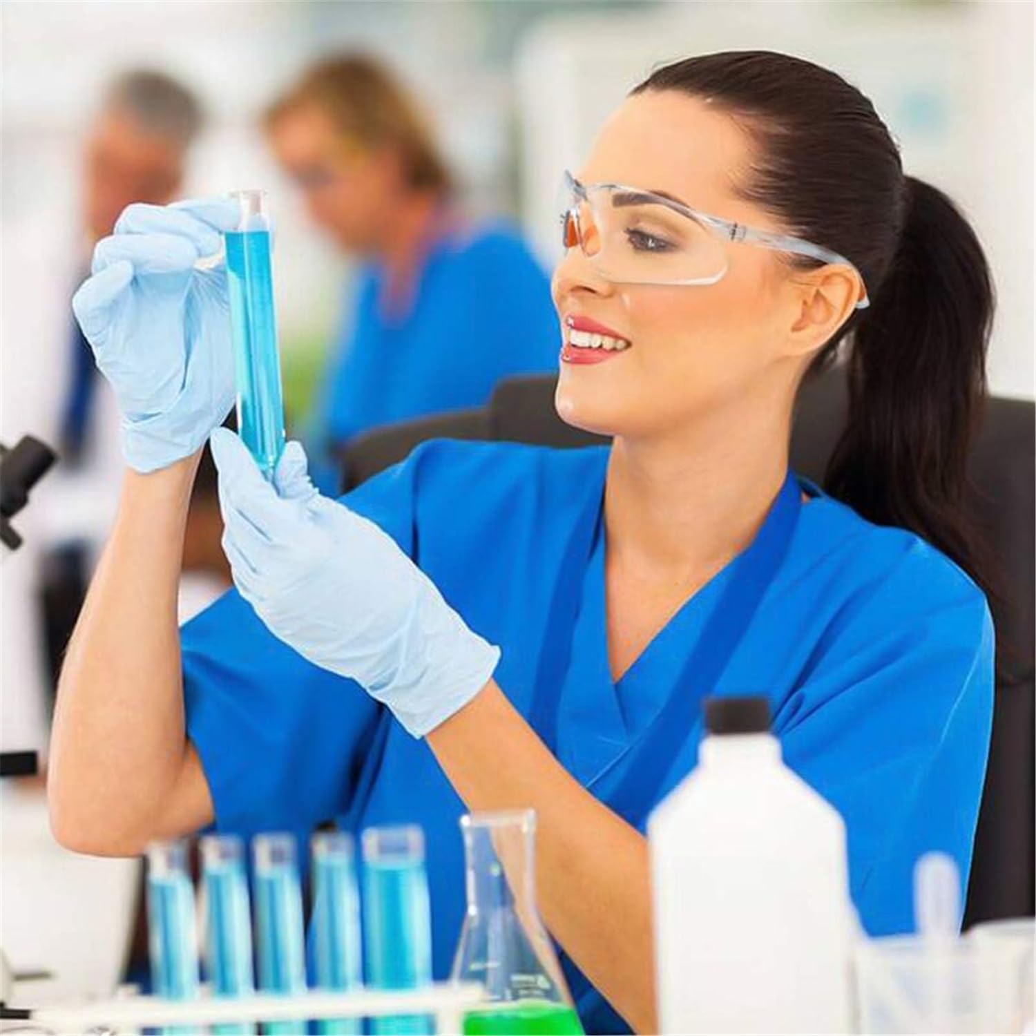 Confezione da 12 occhiali antinebbia con lenti trasparenti protettive da lavoro per lavori di costruzione giardino laboratorio