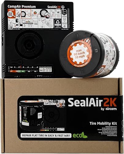 Miniatura 2 de Kit de movilidad de neumáticos para automóviles de Aircom, reparación de pinchazos de neumáticos de emergencia, 5903707591084, reemplazo directo del