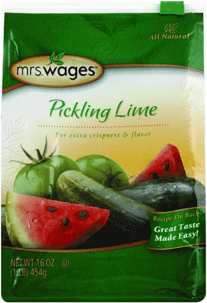 Precision Foods Mrs. Wages Pickling Lime Mix 1 Pound Bag (VALUE pack of 6 bags) by PRECISION FOODS INC