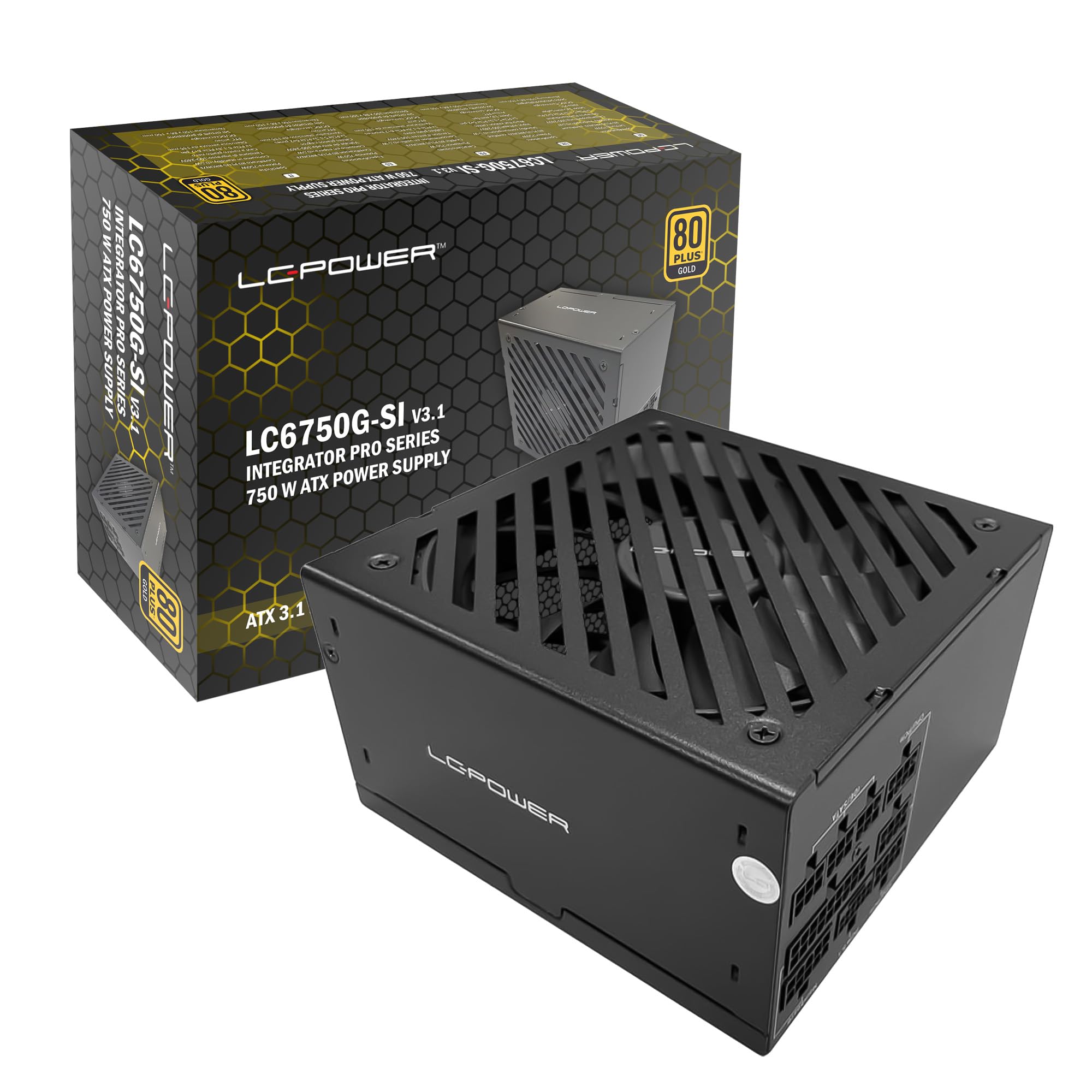 LC-POWER Integrator - Pro 750W ATX V3.1 zasilacz sieciowy - Super Premium Power do Twojego komputera High End - PC w Niemczech (LC6750G -SI V3.1)