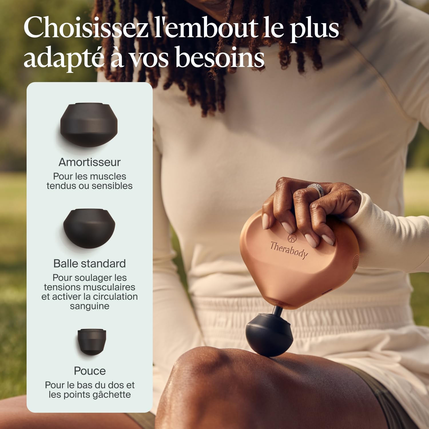 Theragun Mini by Therabody (3ème génération) – Pistolet de massage ultra portable et essentiel de voyage pour soulager rapidement et efficacement la douleur et la tension n'importe où, rose du désert