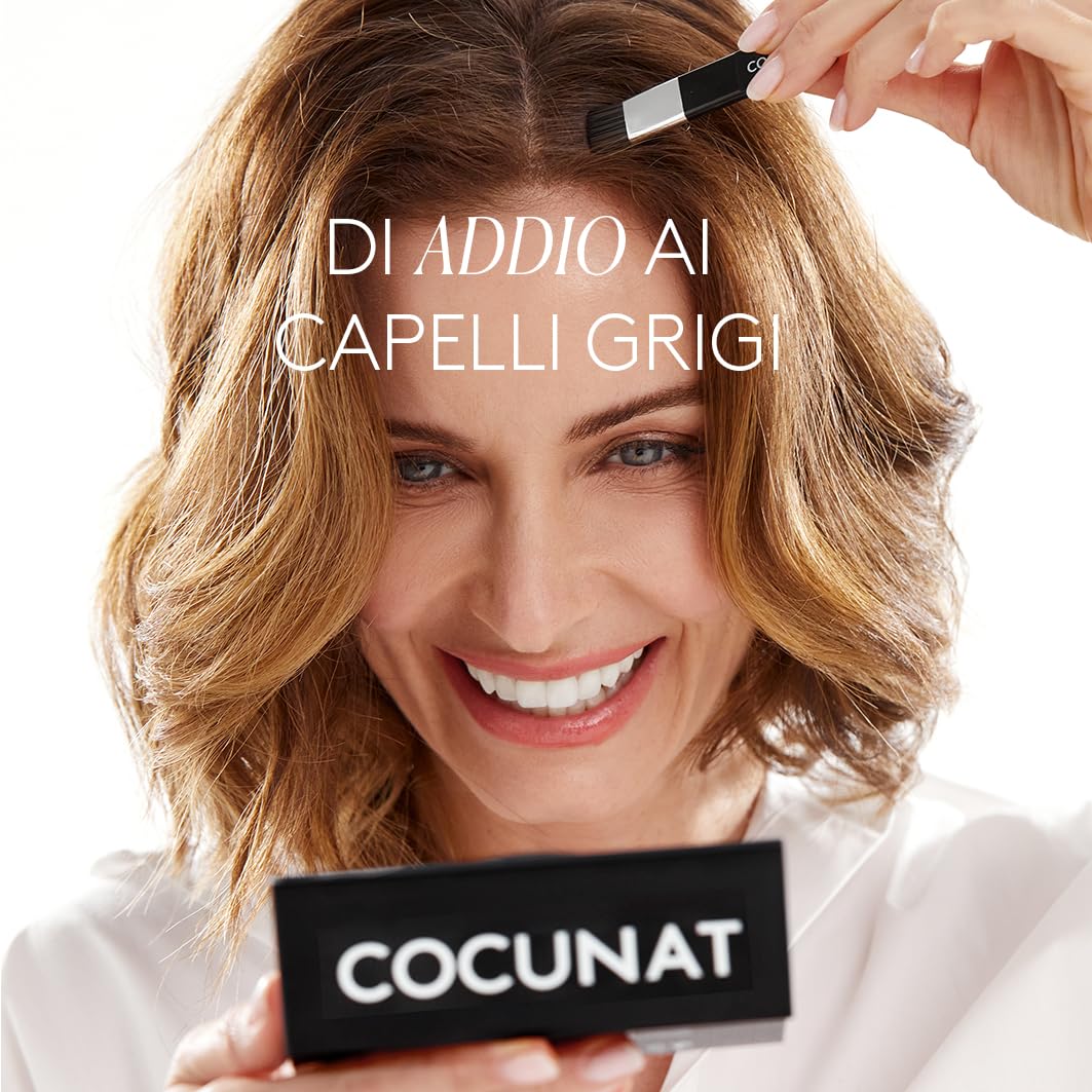 COCUNAT - Instant ROOT - Polveri Capillari Copri Capelli Bianchi e Radici - Effetto Appena Tinto in Pochi Secondi - Formula in Polvere Minerale - Medium Brown