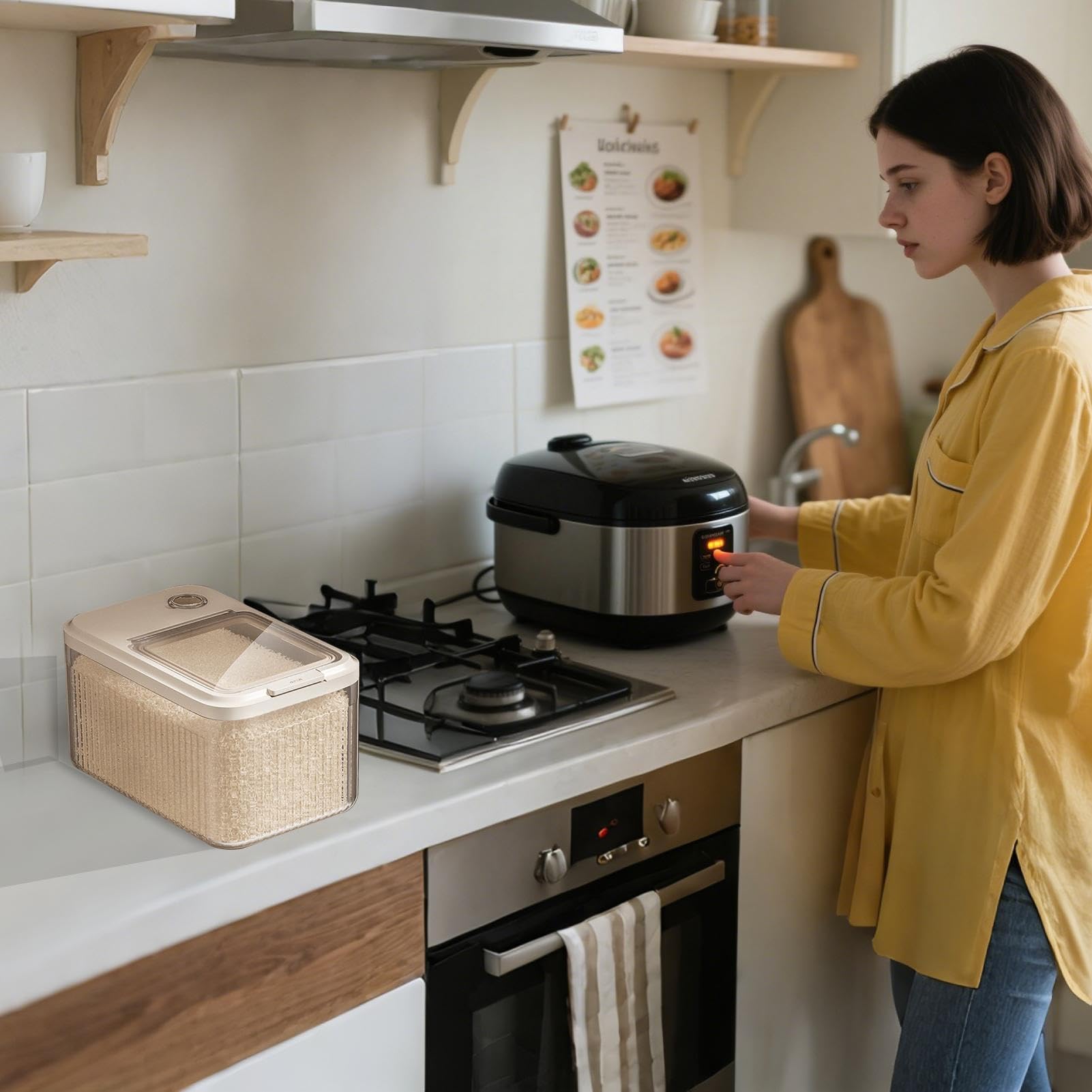 Contenitore Per Cibo Canino Dispenser Snack Ermetico E Resistente Alle | Contenitore Ermetico Cibo Cani per Gatto, Cucciolo, Topo, Riso, Cereali, Farina, Soia, Cucina, Dispensa, Casa, F