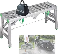 Andaime Portátil Workbeh Do Andaime Da Altura Ajustável - Andaime De Múltiplos Propósitos Da Plataforma Das Escadas De 5 Engrenagens Para A Engenharia Home, A, 180×40cm