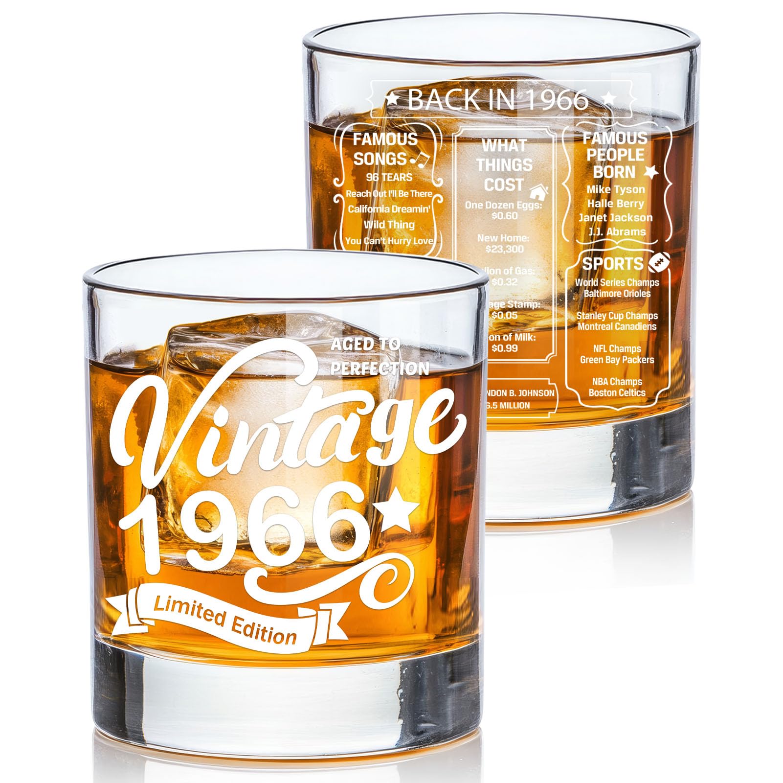 Amazon.com | Old Fashioned Glasses-1966-Vintage 1966 old time