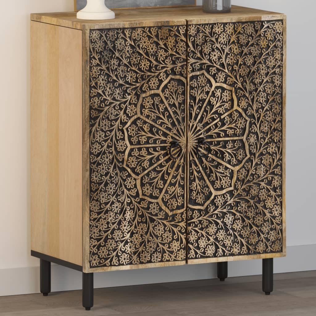 vidaXL Armario Auxiliar Madera Maciza de Mango 60x33x75 cm