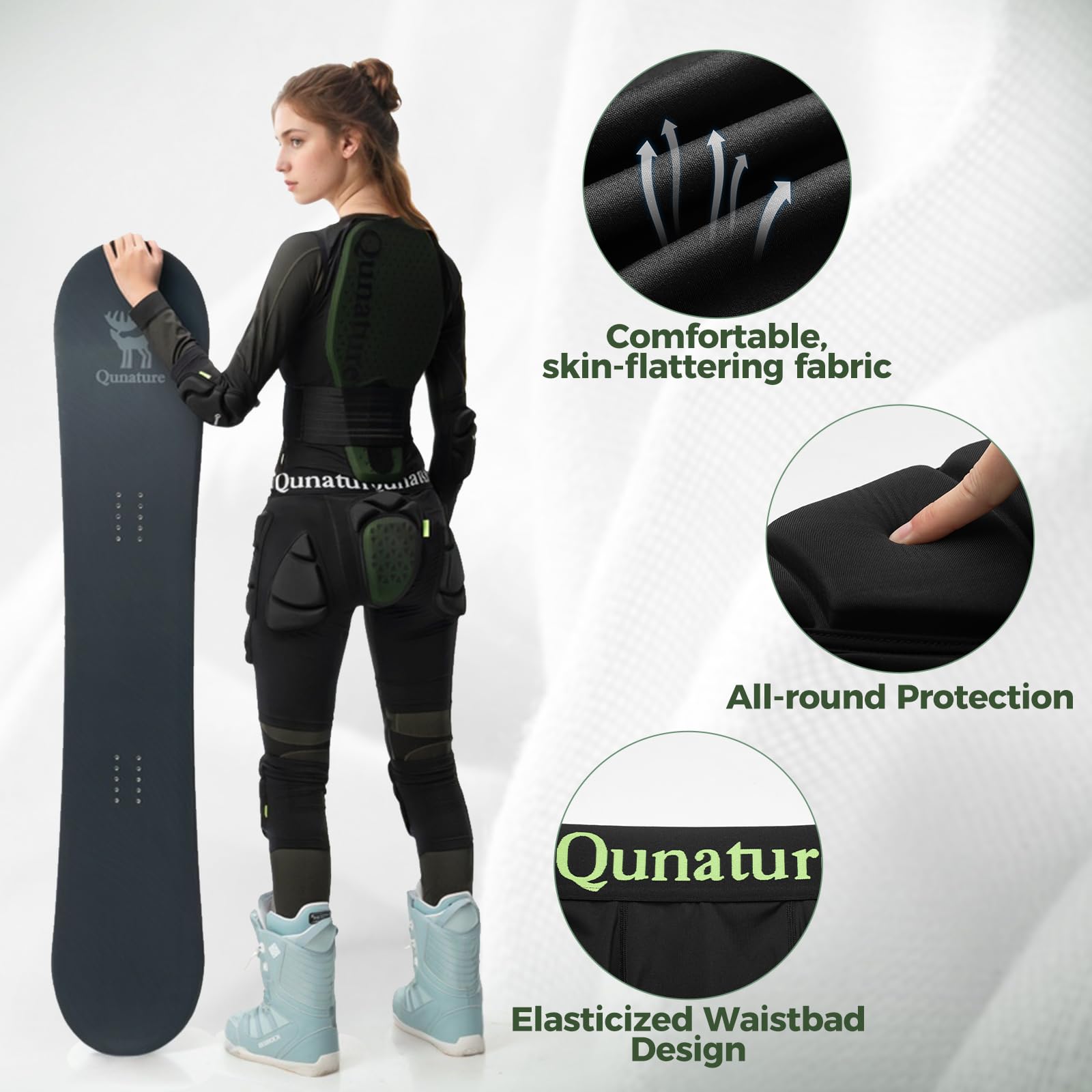 Spodnie Ochronne Snowboardowe 3D Ochraniacze Bioder EVA Szorty z Wkładkami Dla Mężczyzn i Kobiet Wersja Rozszerzona do Narciarstwa Wspinaczki i Kolarstwa Górskiego