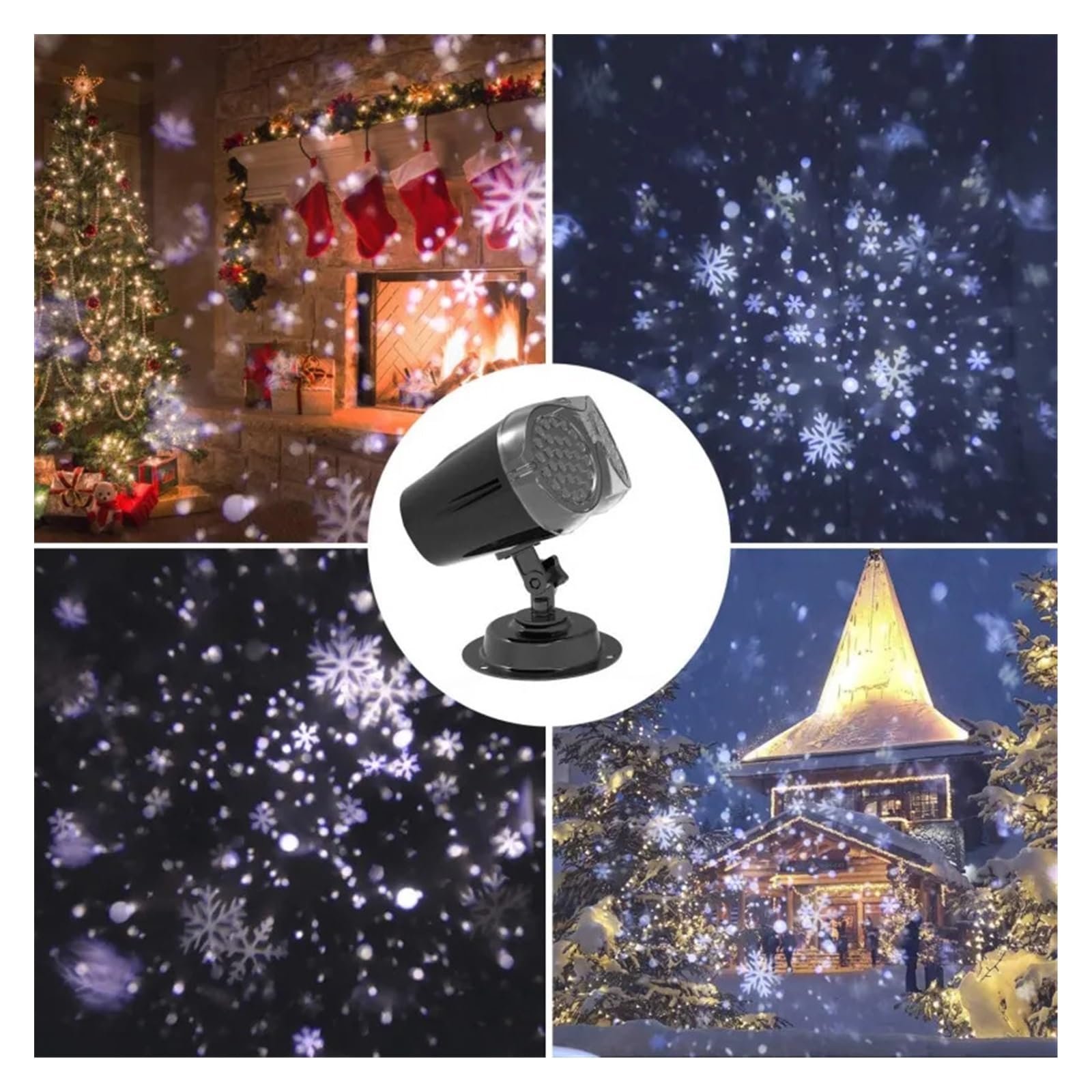 Projektor Weihnachten, Weihnachten Led Projektor Wasserdicht Party Garten Hochzeit Geschenk Fernbedienung Schneeflocke Projektion Lichter Outdoor Natale Decorazio