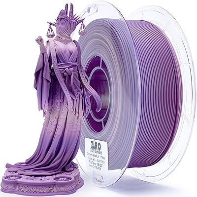 17 – ZIRO Matte Fast Color Change PLA, No-Shine Multi Colors 3D Printer Filament, Rainbow PLA Material, Dimensional Accuracy +/-0.03mm, 1KG Spool…