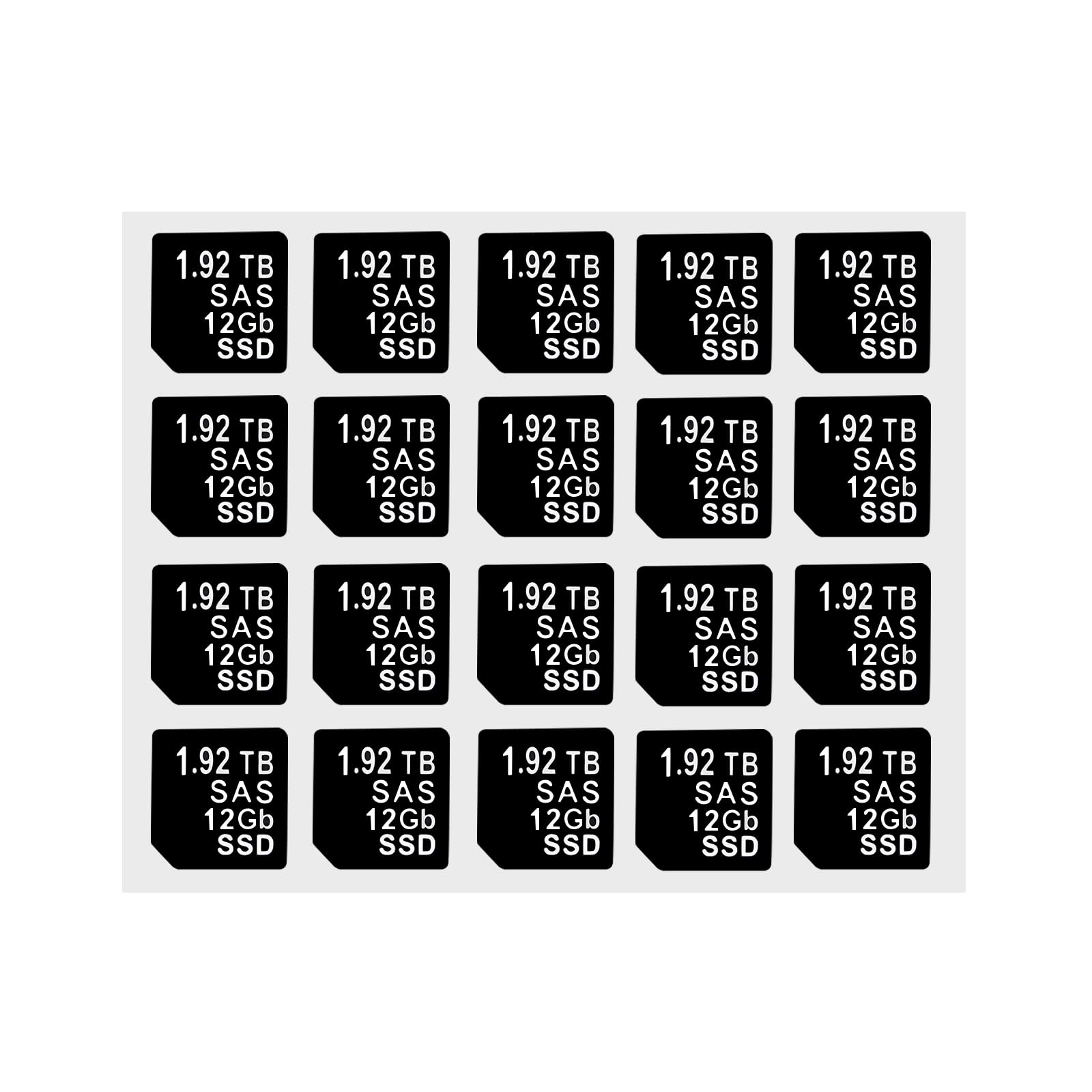 20PCS Capacity Sticker Label for Hard Drive Tray Caddy DXD9H 0DXD9H X7K8W 0X7K8W, Compatible with Dell PowerEdge 16th-14th Gen r740 r640 r440 r340