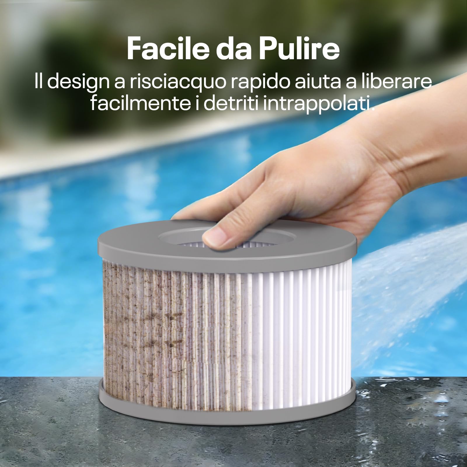 POOLPURE 12 CONFEZIONI CARTUCCIE FILTRANTI COMPATIBILI CON MSPA VASCA IDROMASSAGGIO FD2089 LF90 – FILTRO DI RICAMBIO PER VASCHE IDROMASSAGGIO E SPA GONFIABILI – ADATTO PER MODELLI DAL 2020