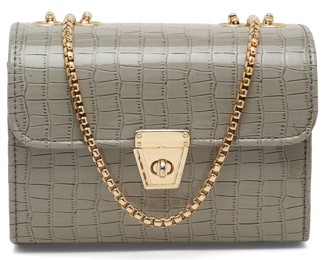 FargoLeatherette Side Sling Bags For Women's Ladies (Croco)