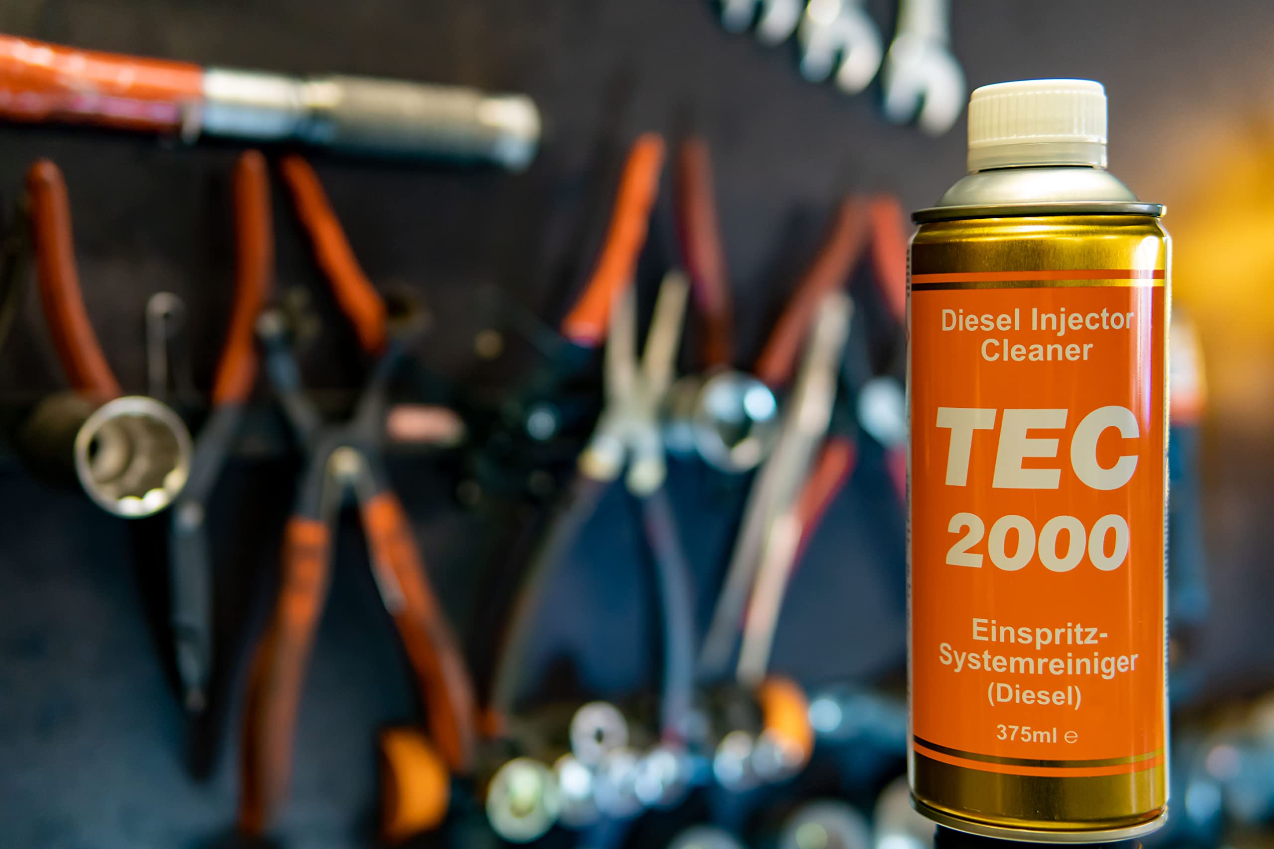 TEC 2000 Motorreiniger - 6 x Diesel Injektor Einspritzdüsen Reiniger 375ml - Kraftstoffadditiv zur Systemreinigung von Injektoren - Motorspülung Motorpflege Diesel Zusatz - Systemreiniger