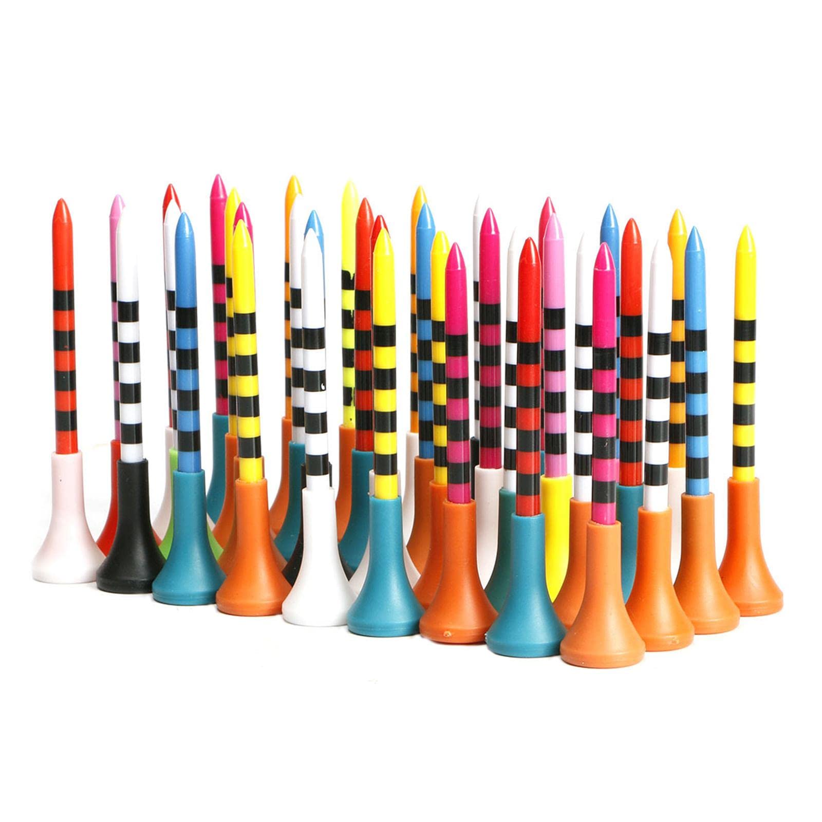 Gummi-Golf-Tees, unzerbrechlich, tragbar, langlebig, stabil, für Sportzubehör, 7 x 1,7 cm, mehrfarbig, 7 x 1,7 cm