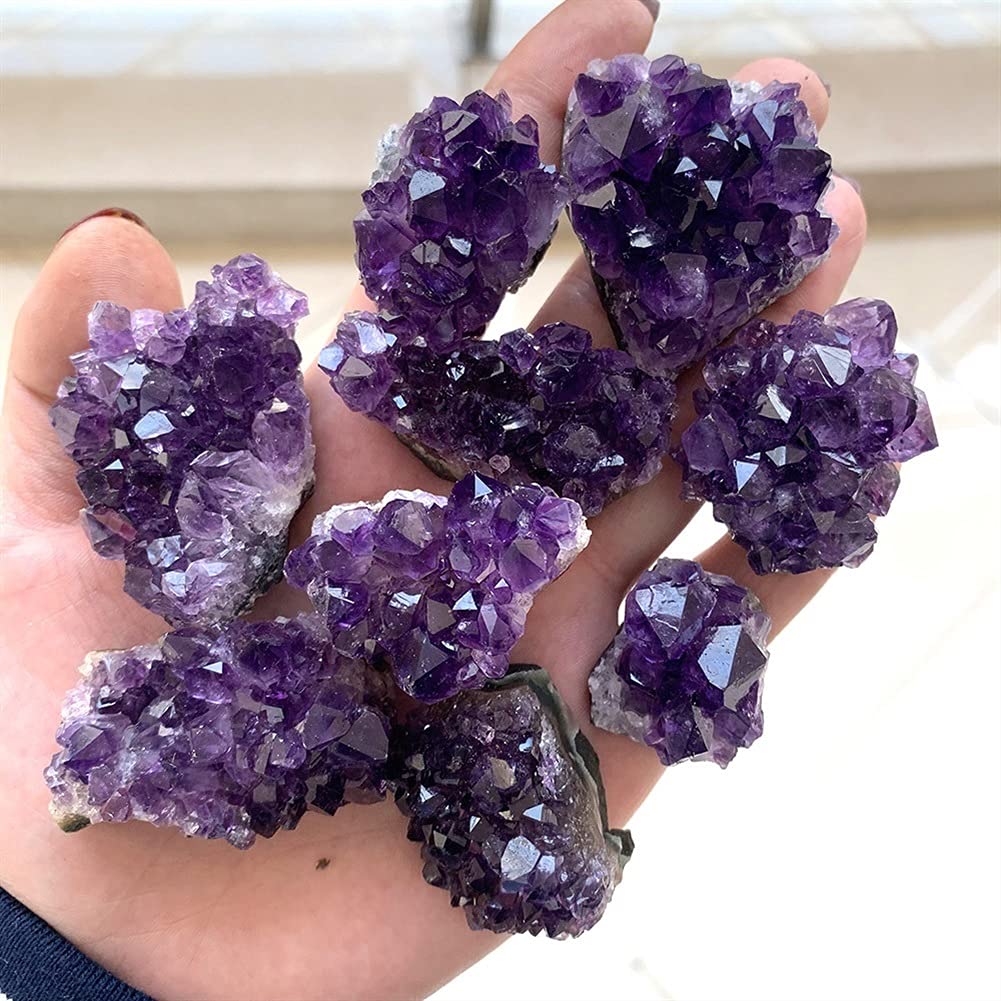 KUYINAmethyst Cluster for Witchcraft Raw Amathesis Crystal Amythestyst Geode Cave Feng Shui Home Decoration Healing Crystal Stone Ornaments (Color : 80to100g 1pcs)