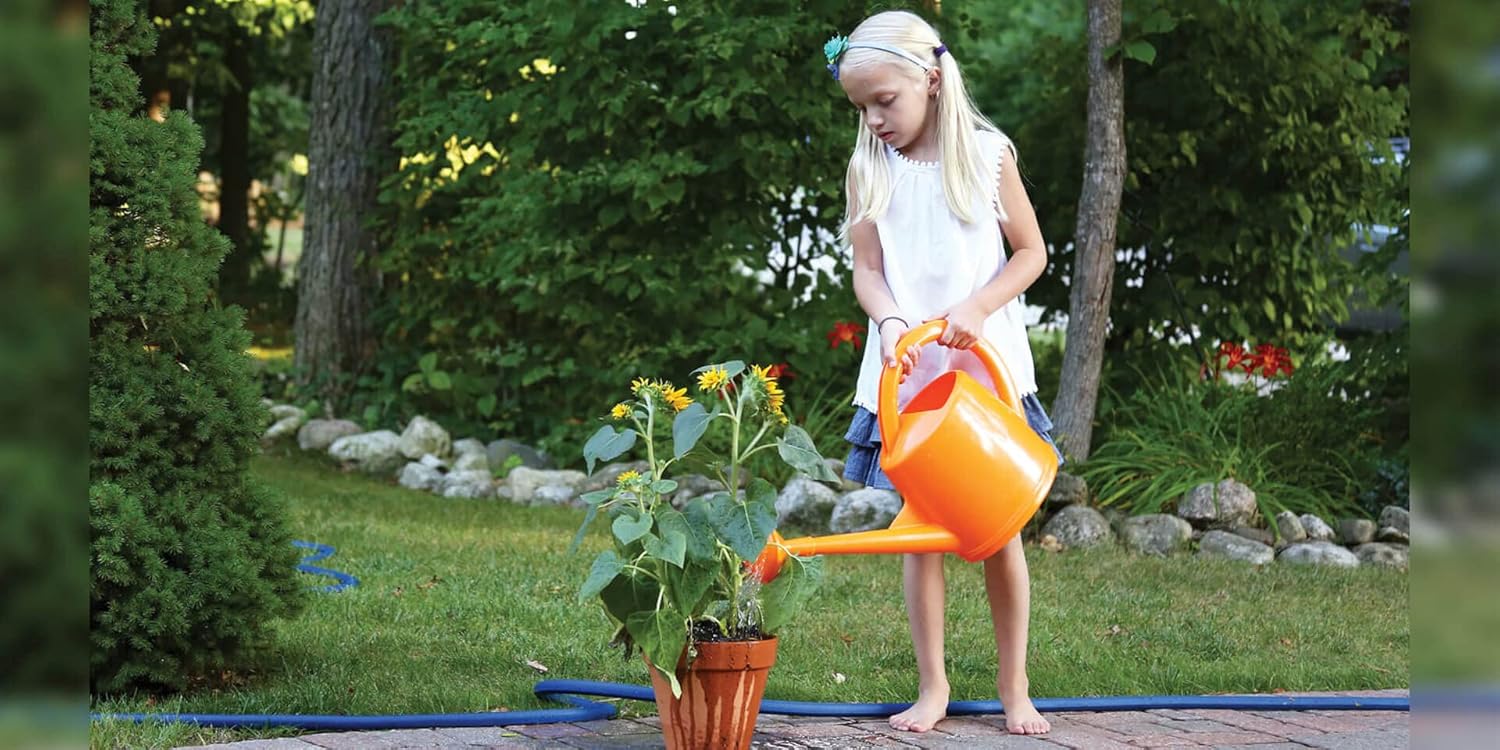 Dramm Premium High Grade Long Spout Watering Can, for Indoor/Outdoor House Plants, Vegetables, Flowers, Berry, 7 Liter