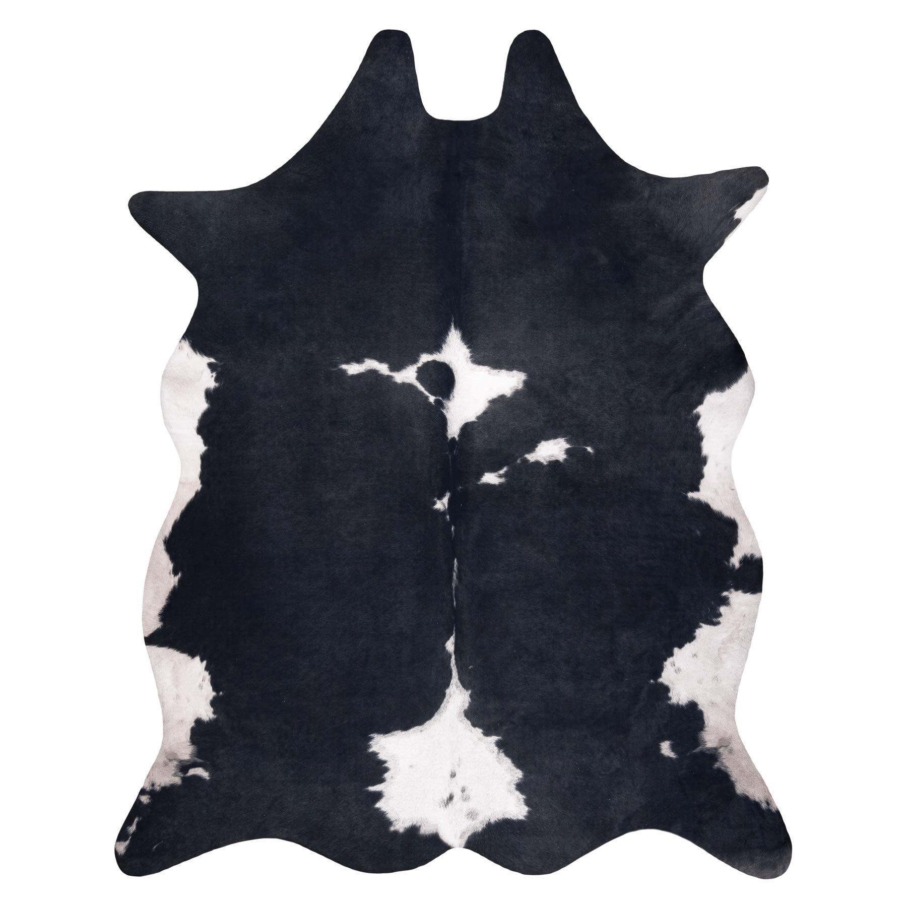 rugsx Tappeto in Pelle Bovina Artificiale Cowhide, Mucca, Motivo Animali, Finta Pelle, Tappeto per Soggiorno, casa, Camera da Letto, DIY Crafts, Nero Bianco 100x150 cm