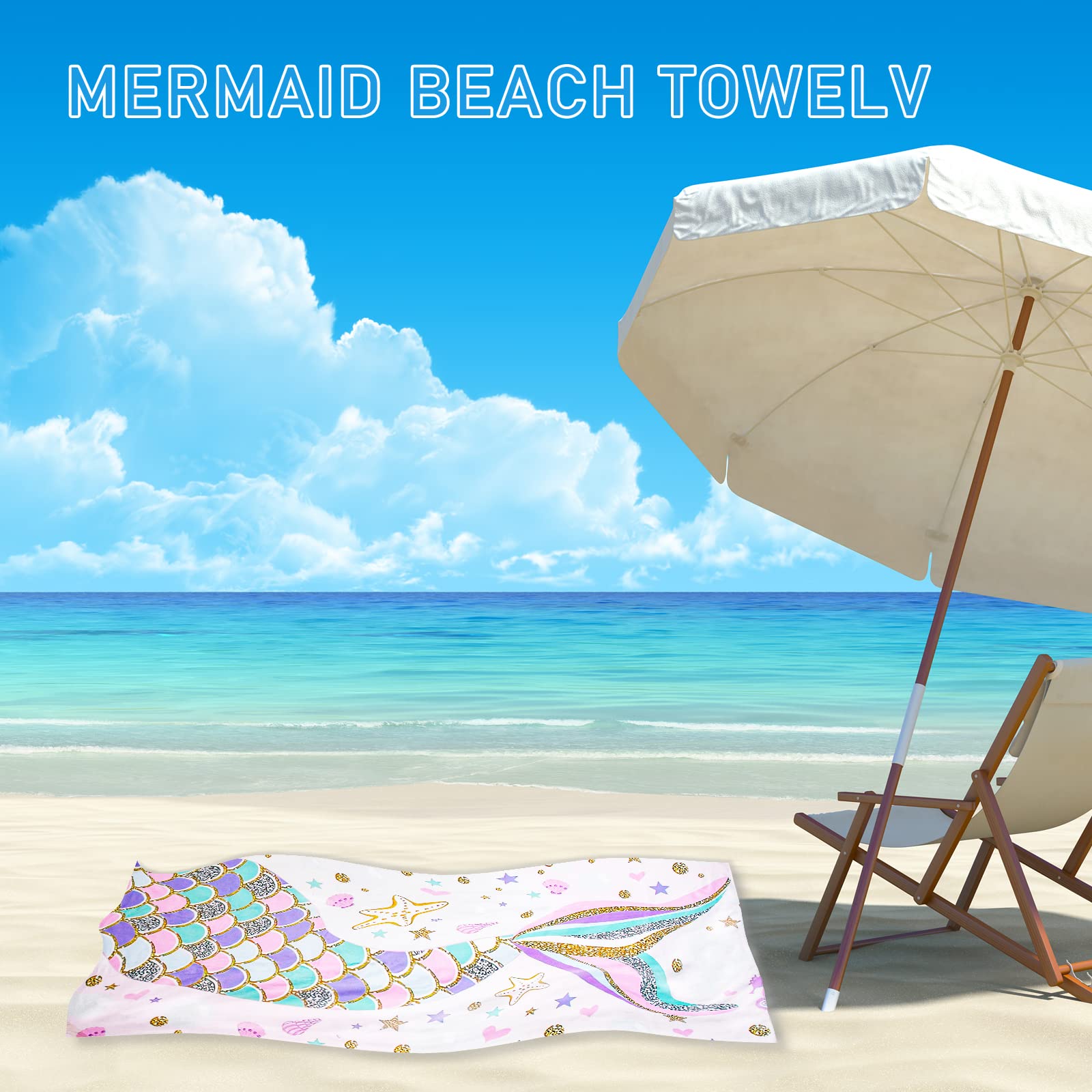 Dvkptbk Serviette De Plage En Microfibre Super Légère Serviette De Bain Colorée Anti-Sable Couverture De Plage Multi-Usage Pour Voyage Piscine 30x60 Pouces - Économies D'Été Liquidation En Liquidation