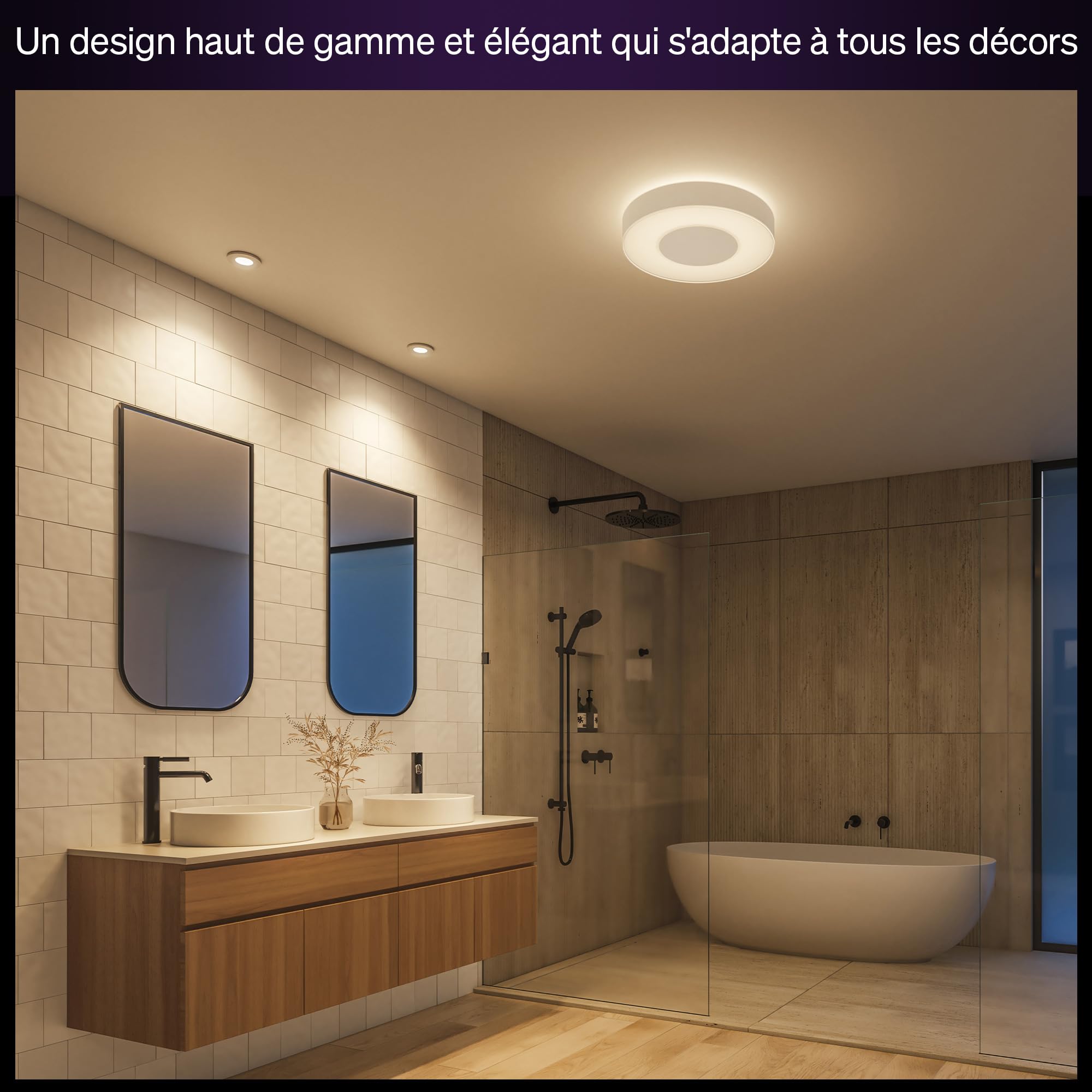 Philips Hue White&Color Ambiance, Spot Encastré Xamento, Pack de 1, Blanc