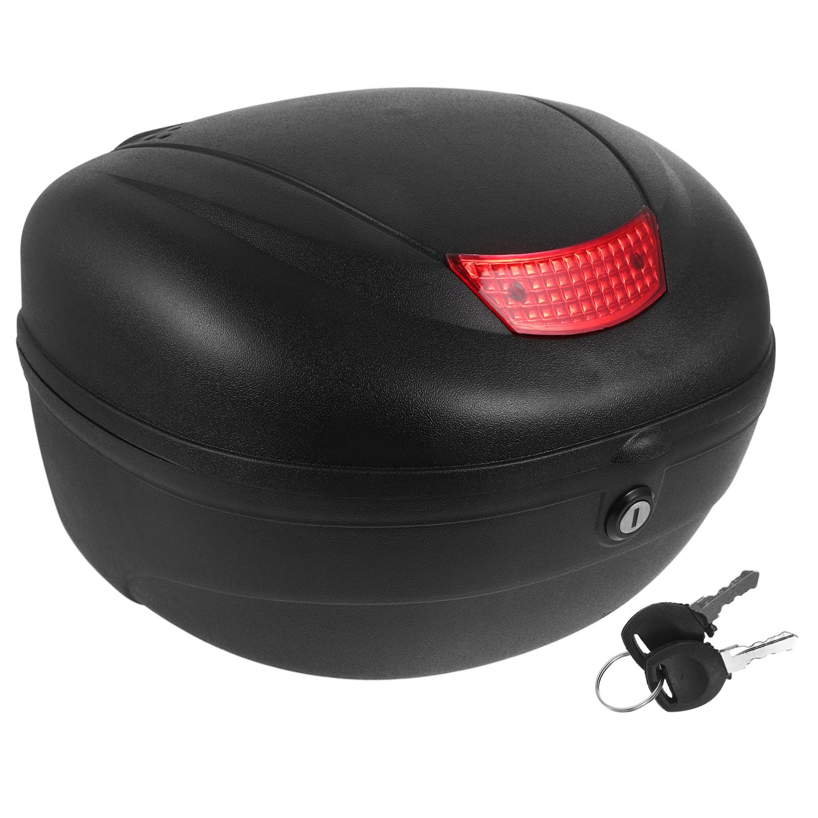 PRETYZOOM Coffre de Moto Noir en Plastique, Design réfléchissant, Grande capacité, Installation Facile, pour Moto et Usage Nocturne
