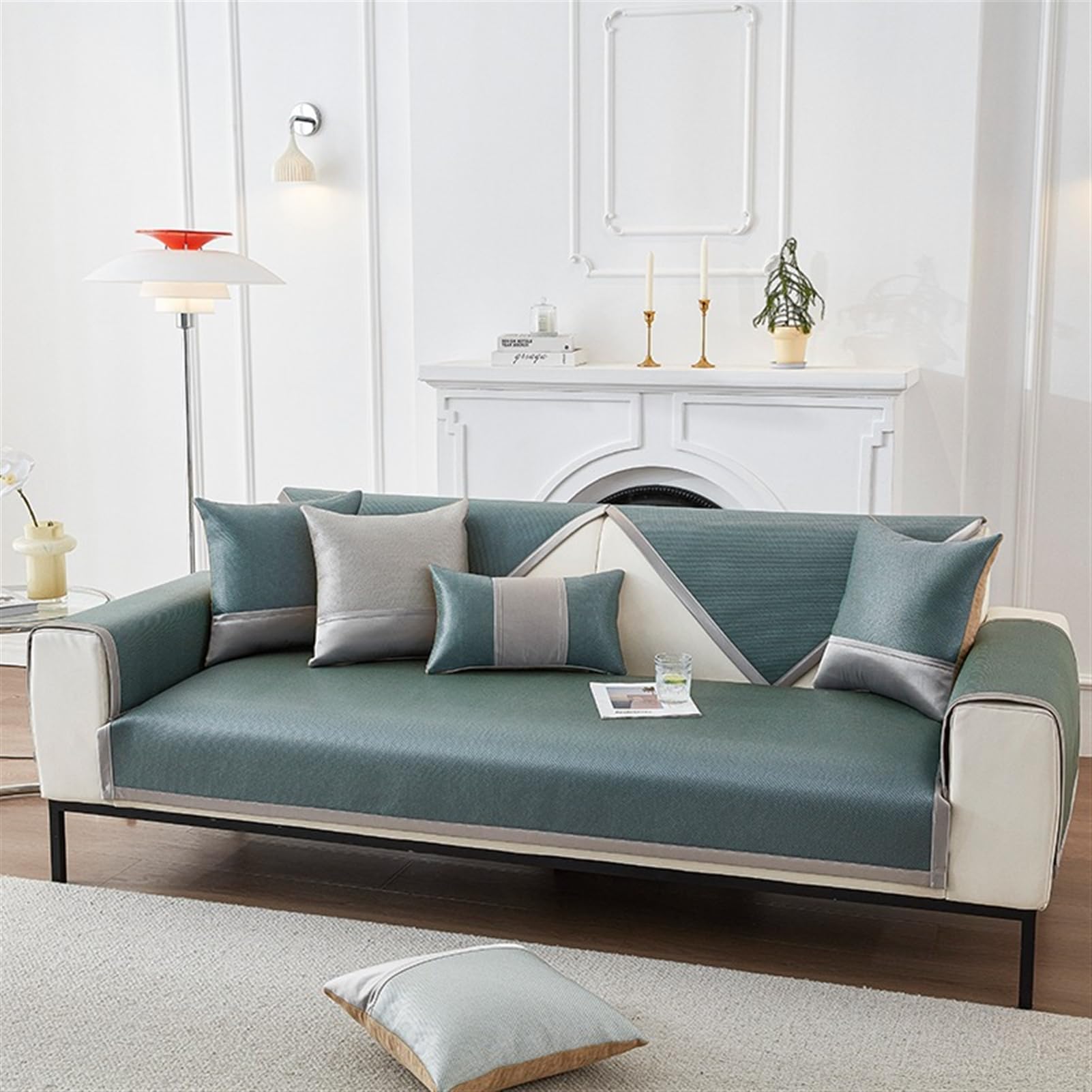 Housse de coussin rafraîchissante en soie glacée respirante et durable