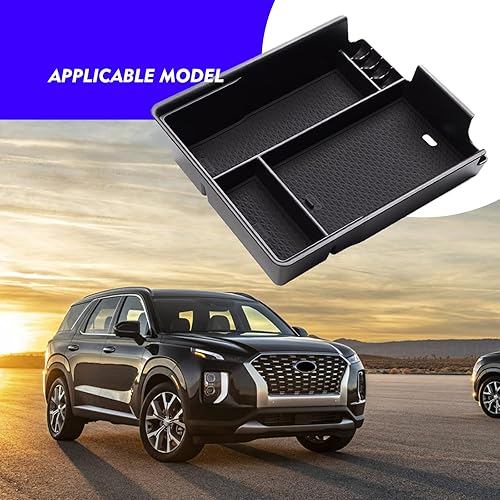 Miniatura 9 de Bandeja organizadora de consola central Palisade 2022 para Hyundai Palisade 2022-2020, caja de almacenamiento para reposabrazos Hyundai Palisade