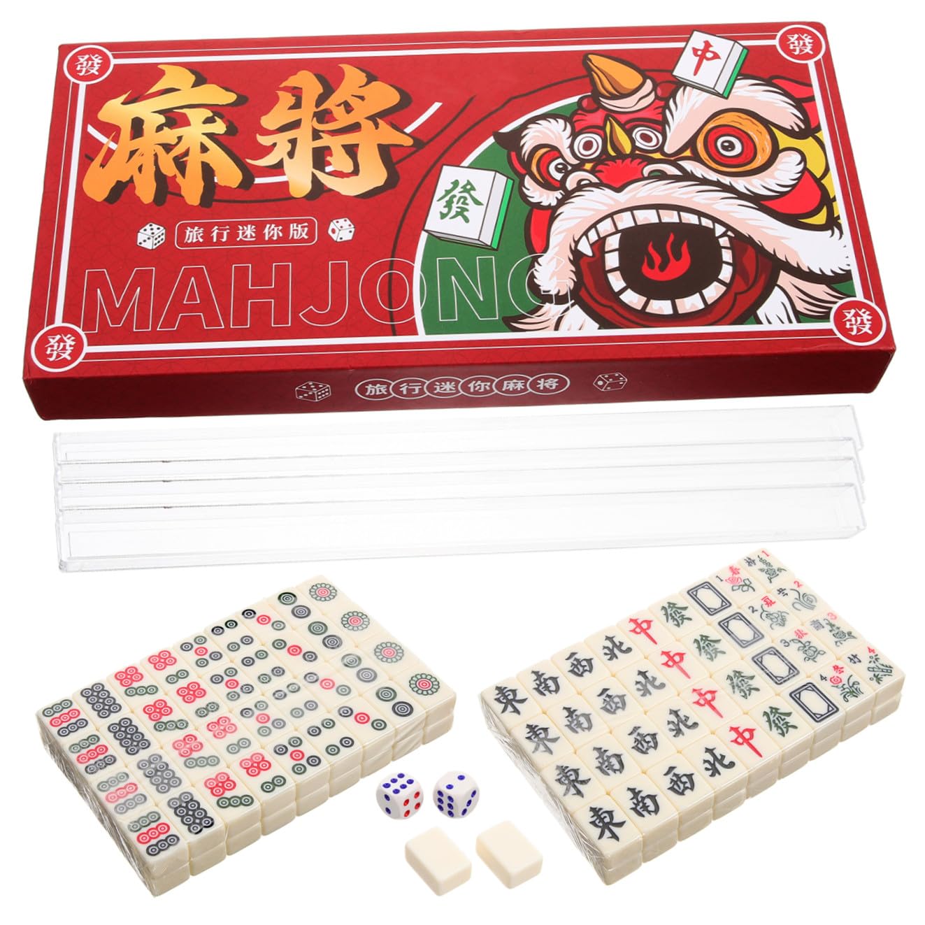 Kleiner Mahjong Satz für Reisen und Zuhause, Leicht, Klein, 1 Satz