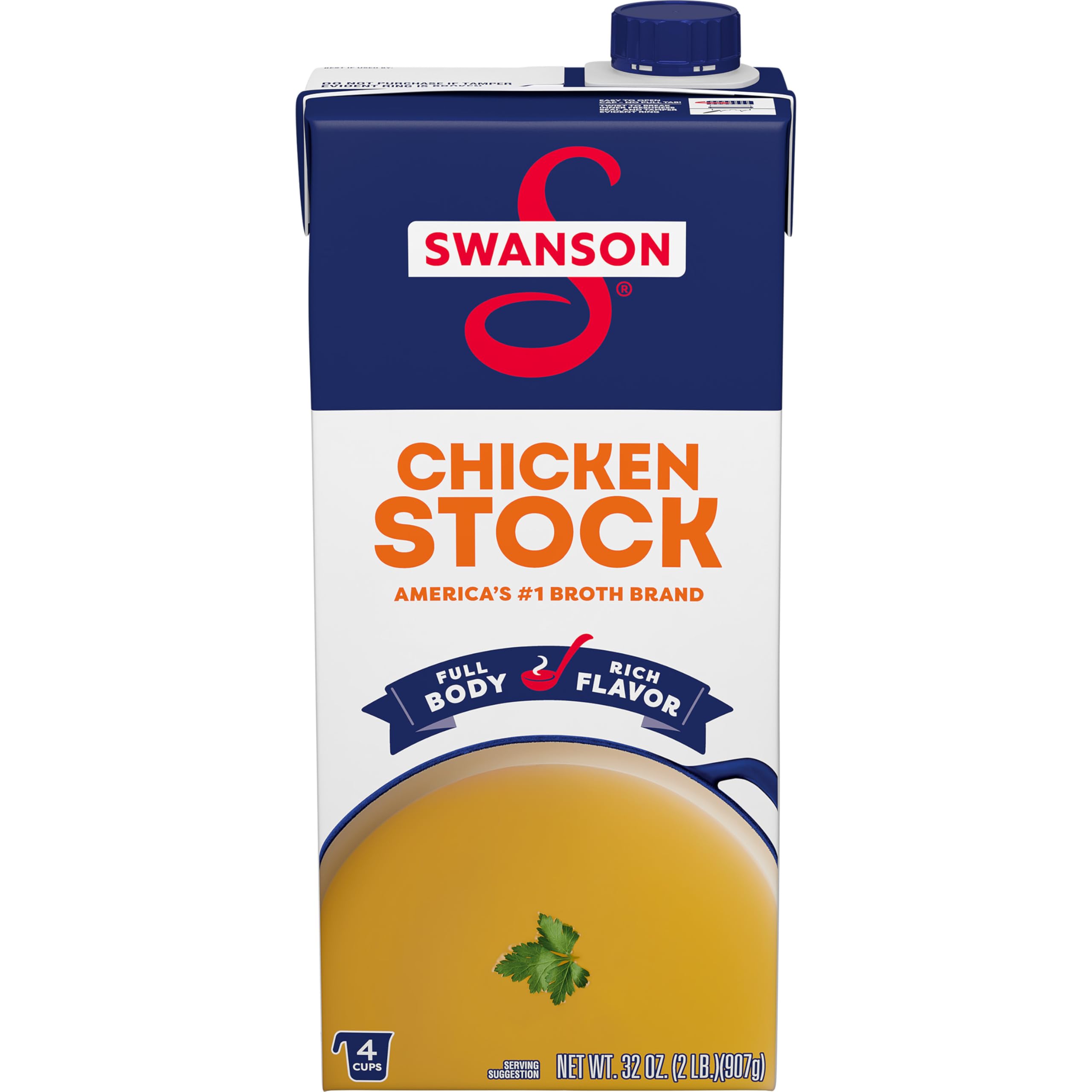 100% Natural Chicken Stock, 32 oz Carton